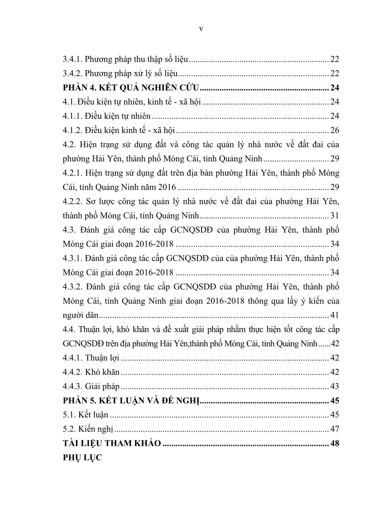 Khóa luận Đánh giá công tác cấp giấy chứng nhận quyền sử dụng đất trên địa bàn phường Hải Yên, thành phố Móng Cái, tỉnh Quảng Ninh giai đoạn 2016-2018 trang 7