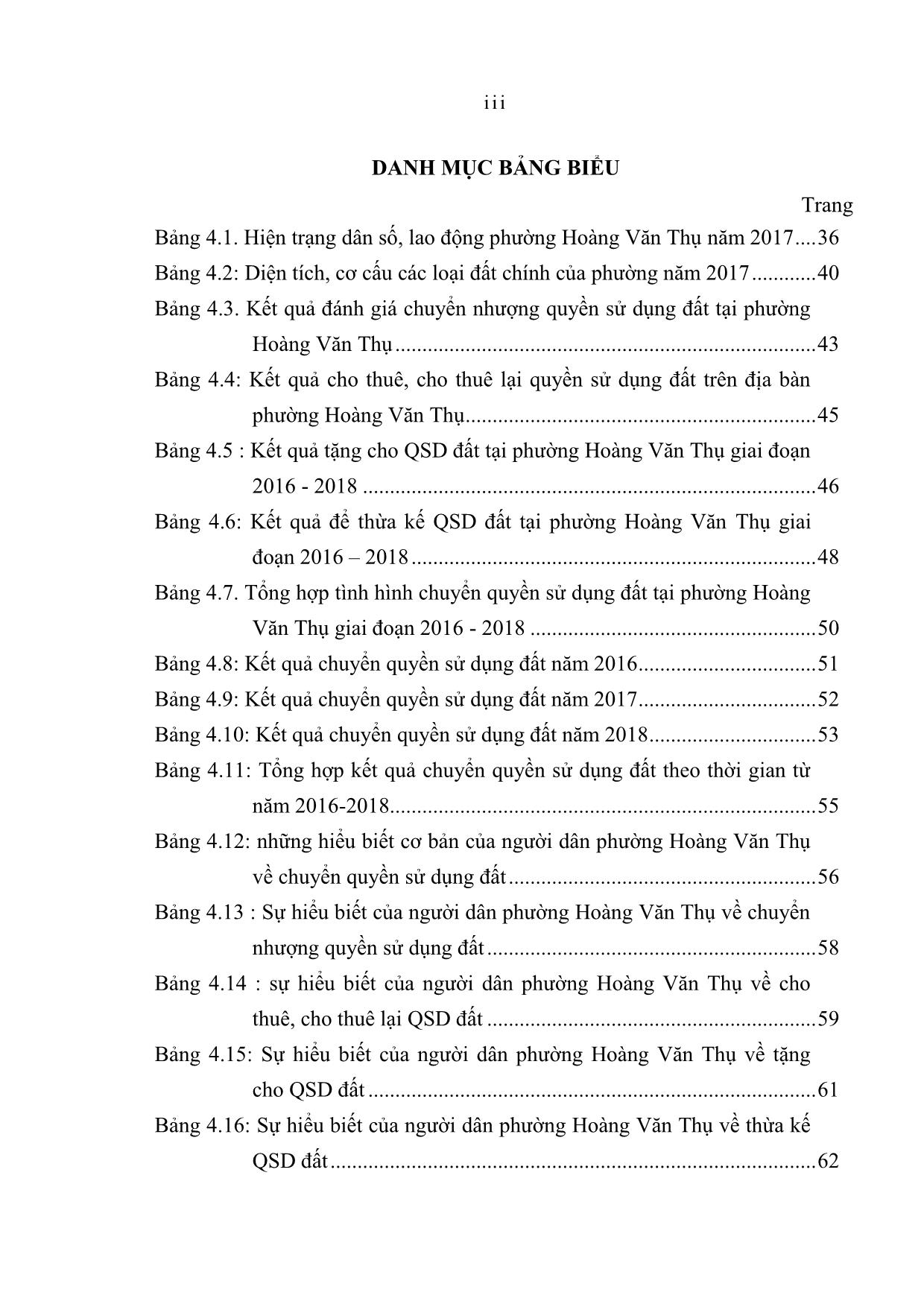 Khóa luận Đánh giá kết quả công tác công tác chuyển quyền sử dụng đất trên địa bàn phường Hoàng Văn Thụ, thành phố Thái Nguyên giai đoạn 2016-2018 trang 5