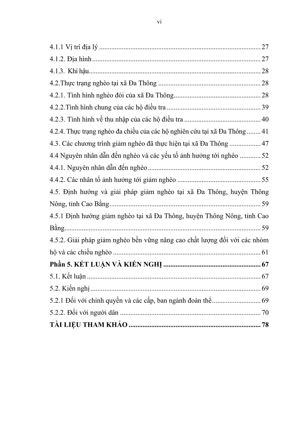 Khóa luận Đánh giá thực trạng và đề xuất giải pháp giảm nghèo tại xã Đa Thông, huyện Thông Nông, tỉnh Cao Bằng trang 8