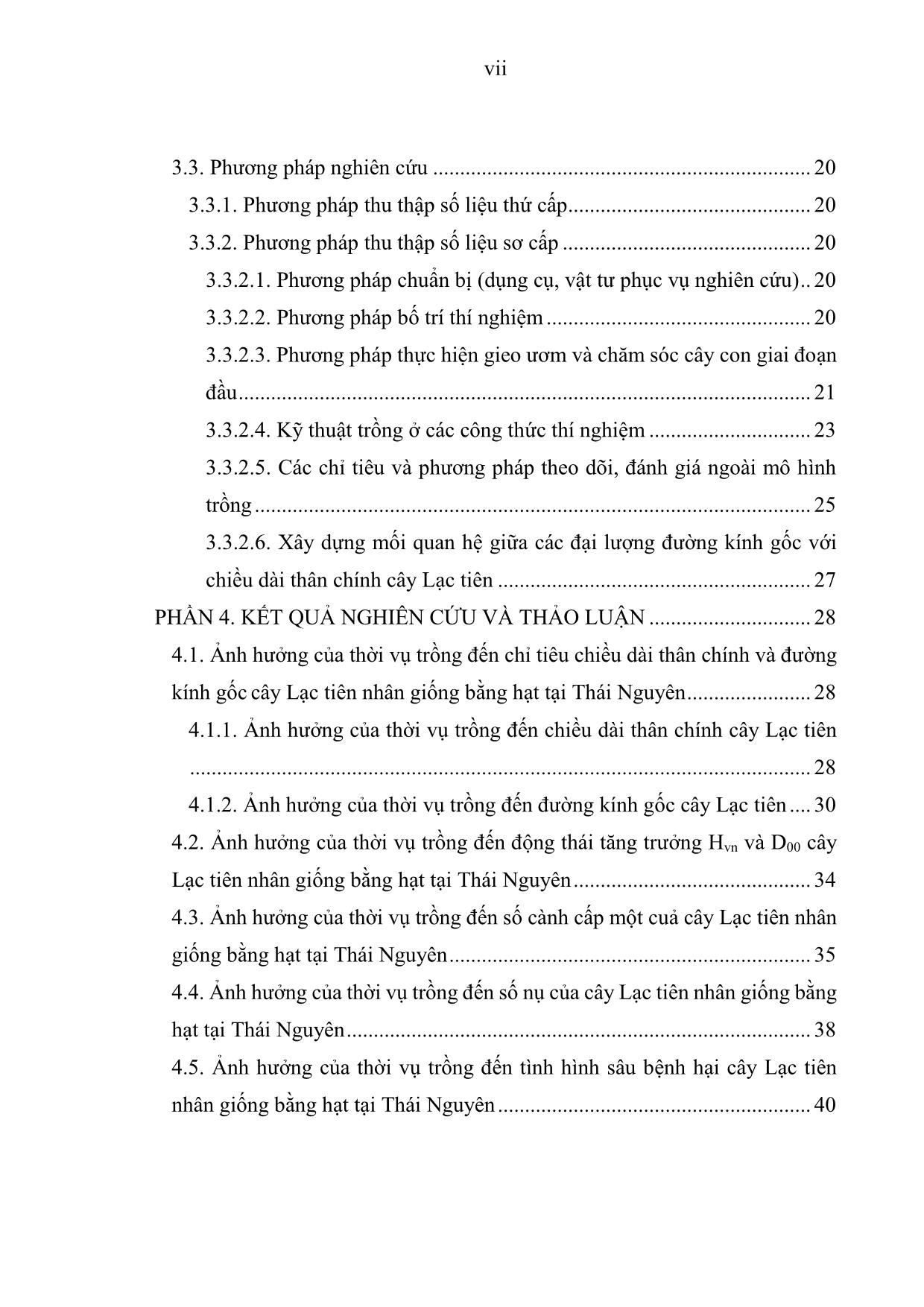 Khóa luận Nghiên cứu ảnh hưởng của thời vụ trồng đến quá trình sinh trưởng phát triển cây Lạc tiên (Passiflora foetida L.) tại Thái Nguyên trang 8