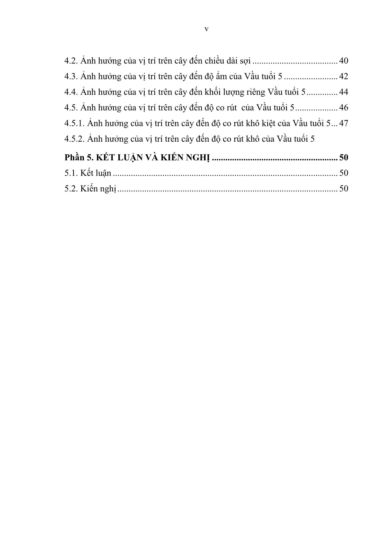 Khóa luận Nghiên cứu ảnh hưởng của vị trí trên cây đến cấu tạo và tính chất vật lý của Vầu ở cấp tuổi 5 (Bambusa Nutans) tại huyện Chợ Mới tỉnh Bắc Kạn trang 7