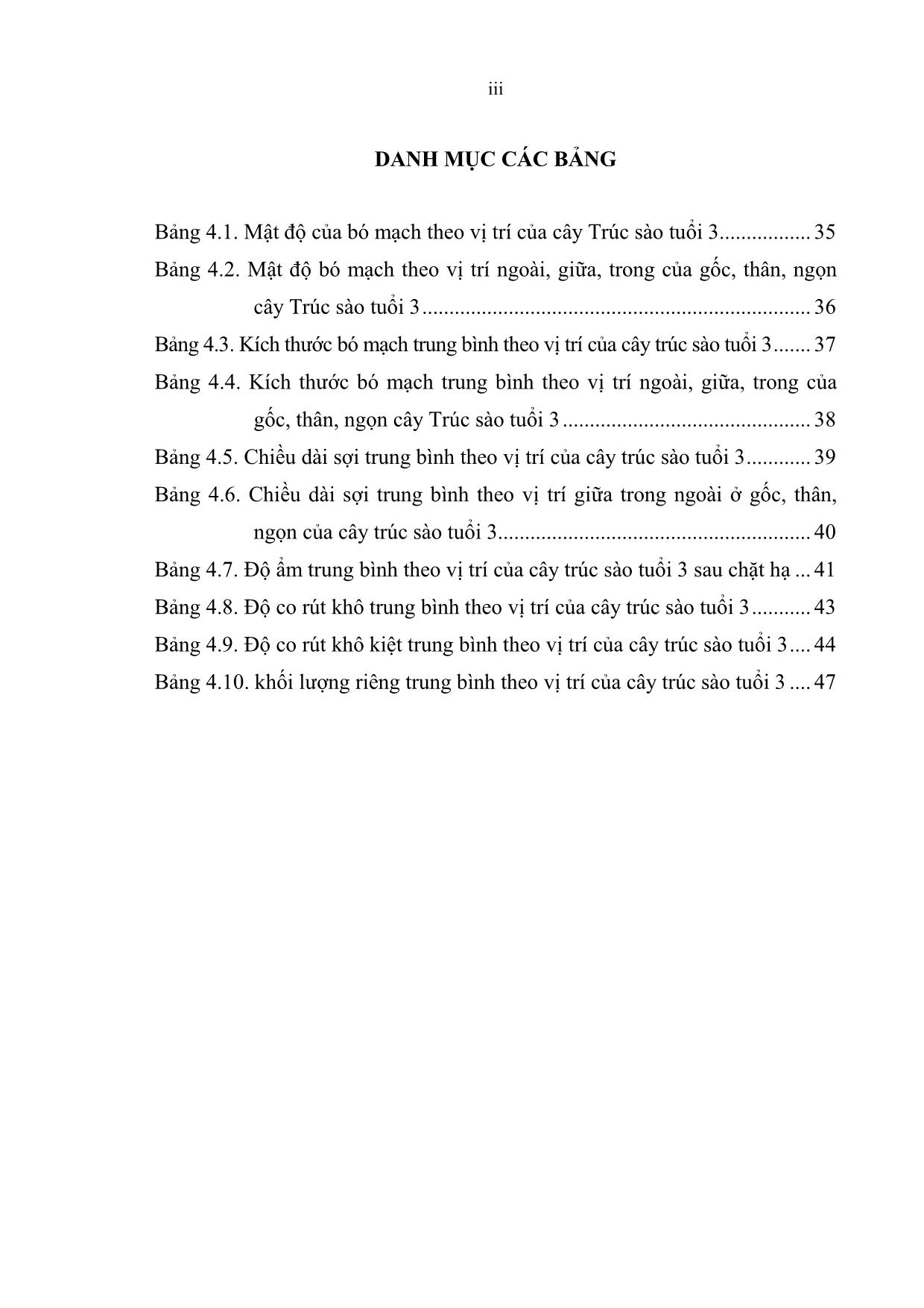 Khóa luận Nghiên cứu ảnh hưởng của vị trí trên cây đến cây cấu tạo và tính chất vật lý của cây trúc sào (Phyllostachys edulis) tuổi 3 trồng tại huyện Chợ Mới, tỉnh Bắc Kạn trang 5
