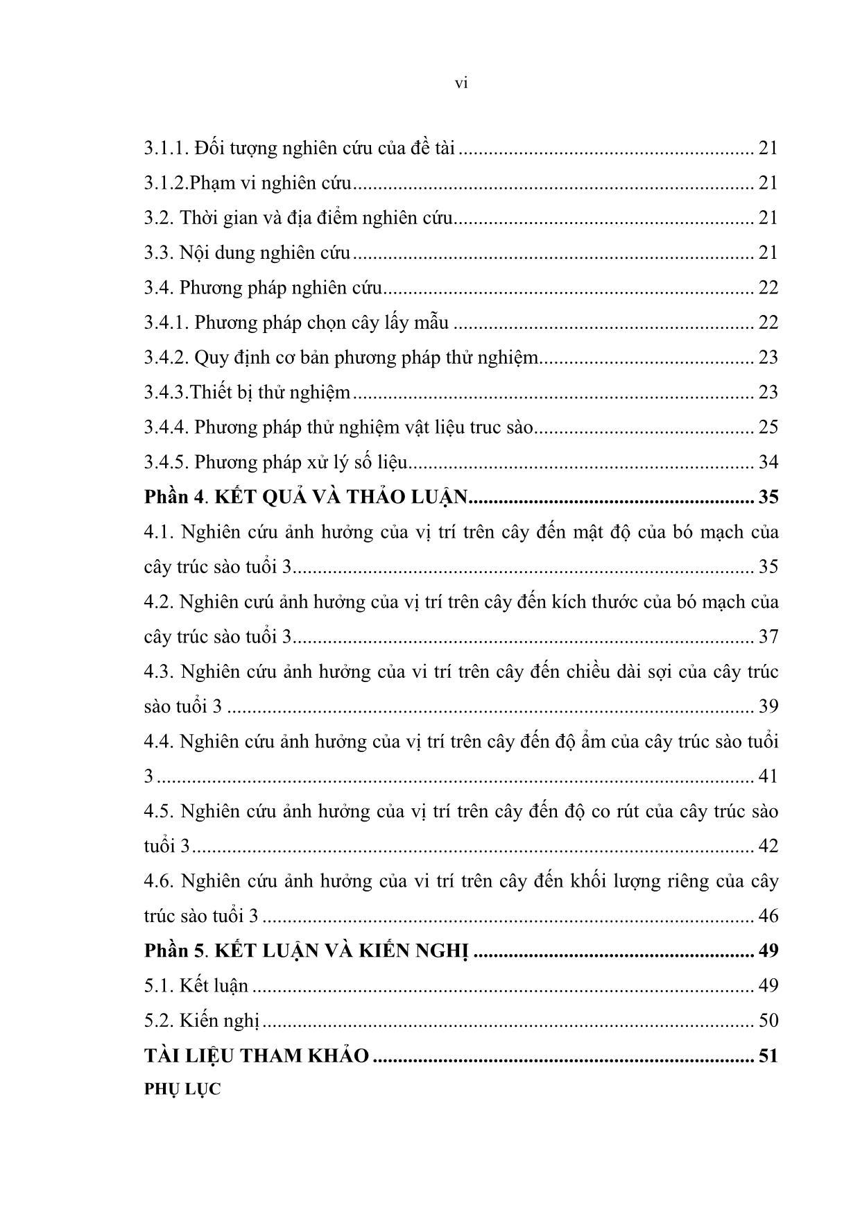 Khóa luận Nghiên cứu ảnh hưởng của vị trí trên cây đến cây cấu tạo và tính chất vật lý của cây trúc sào (Phyllostachys edulis) tuổi 3 trồng tại huyện Chợ Mới, tỉnh Bắc Kạn trang 8