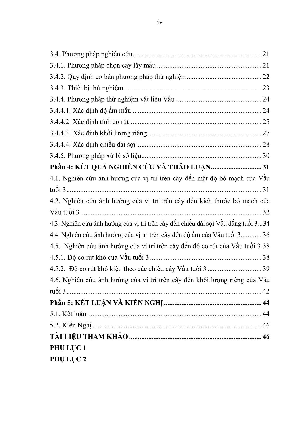 Khóa luận Nghiên cứu ảnh hưởng của vị trí trên cây đến cấu tạo và tính chất vật lý của Vầu (Bambusa Nutans) cấp tuổi 3 tại huyện Chợ Mới - Tỉnh Bắc Kạn trang 6