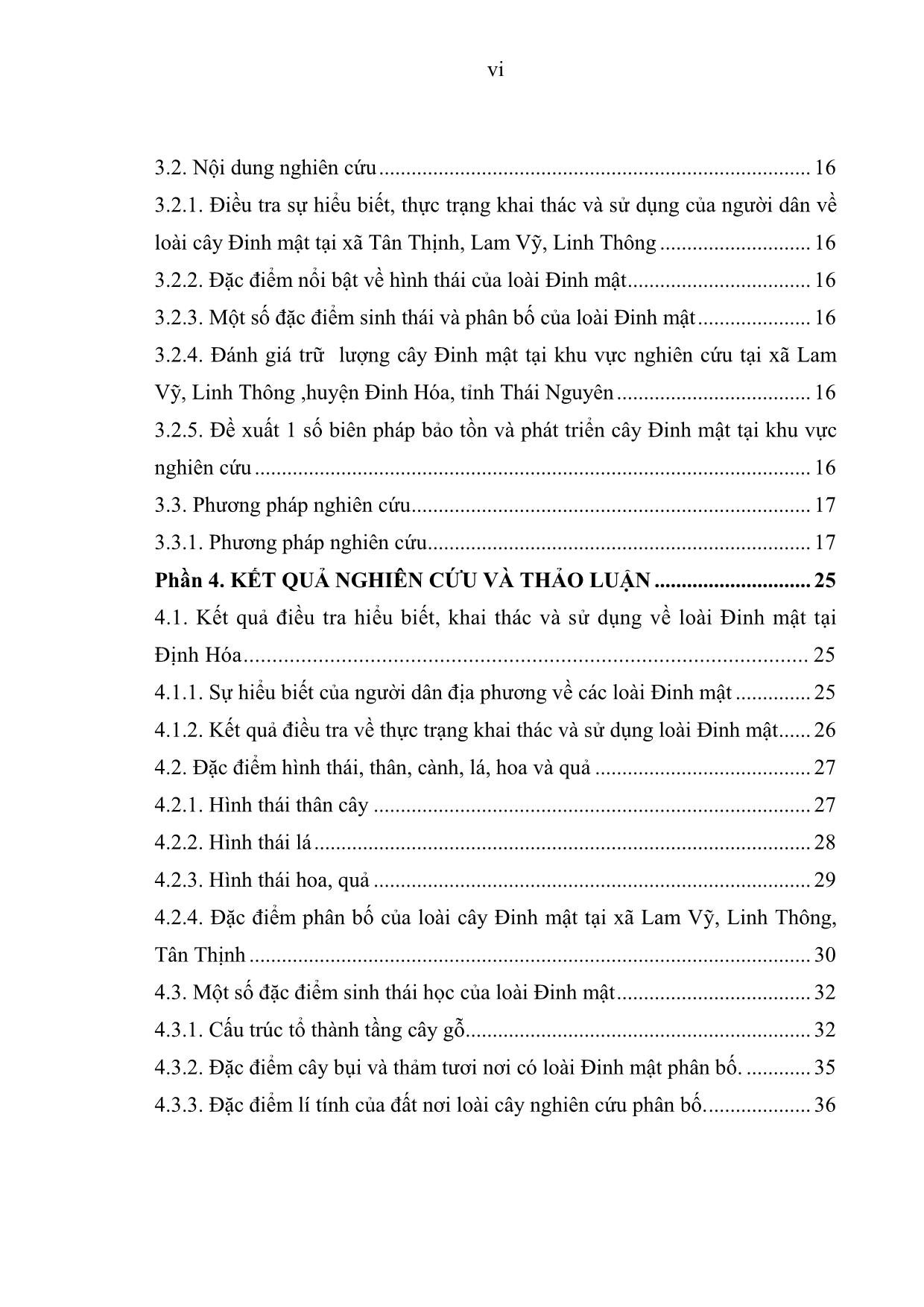 Khóa luận Nghiên cứu đặc điểm lâm học cây Đinh mật (Fernandoa brillettii) tại huyện Đinh Hóa, tỉnh Thái Nguyên trang 8