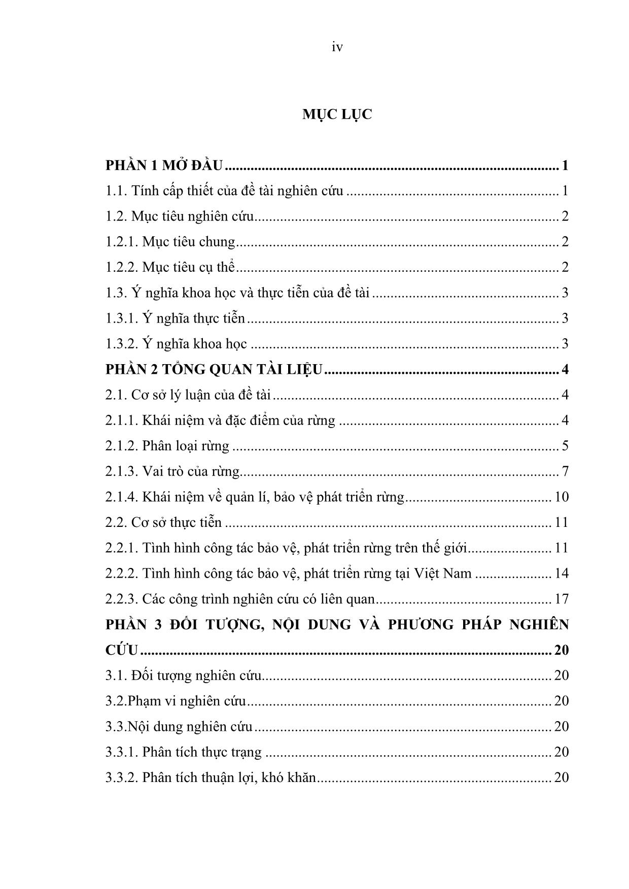 Khóa luận Nghiên cứu giải pháp nâng cao công tác bảo vệ, phát triển rừng tại xã Bản Díu, huyện Xín Mần, tỉnh Hà Giang trang 6