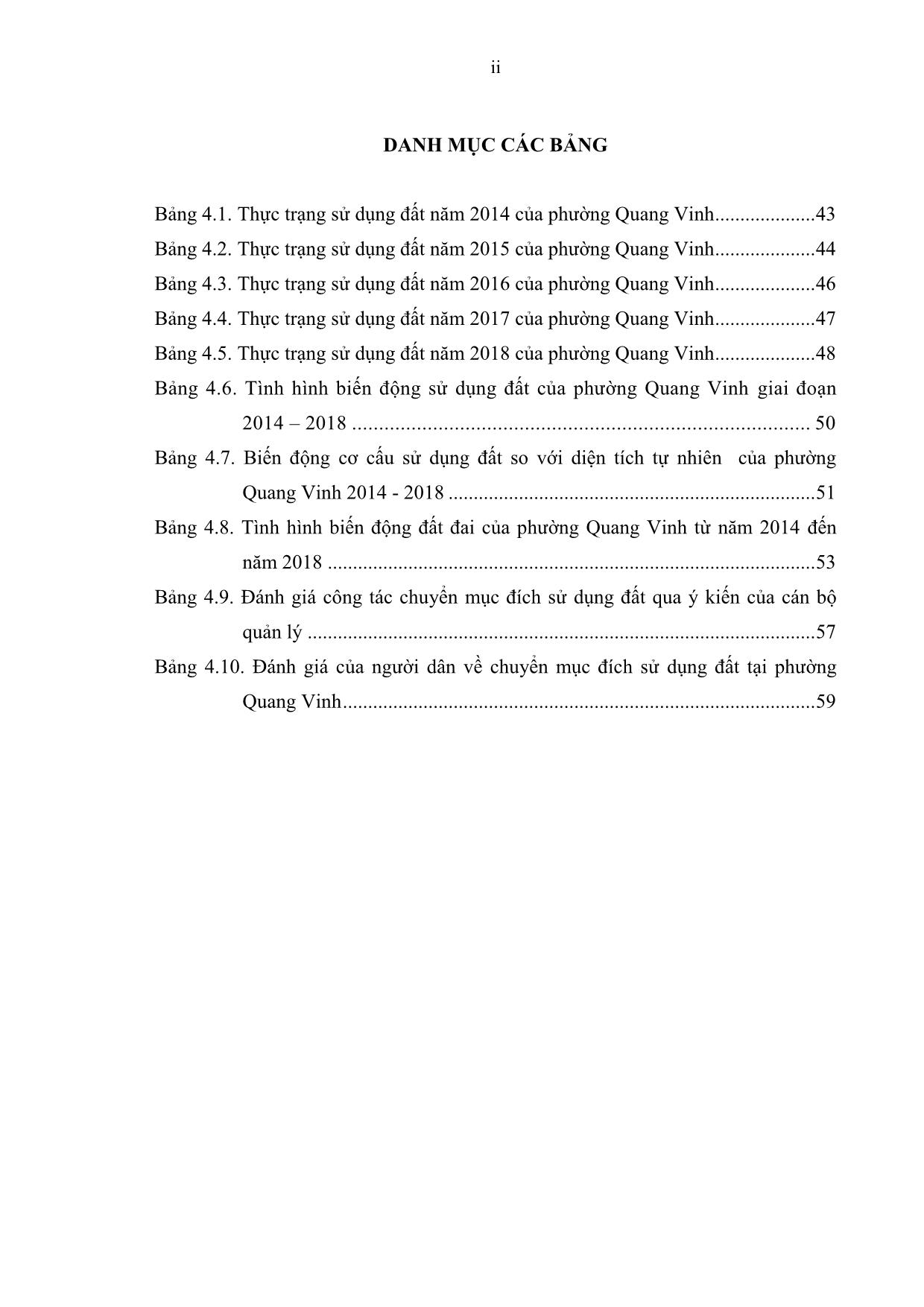Khóa luận Nghiên cứu thực trạng chuyển đổi mục đích sử dụng đất trên địa bàn phường Quang Vinh, thành phố Thái Nguyên giai đoạn 2014-2018 trang 4