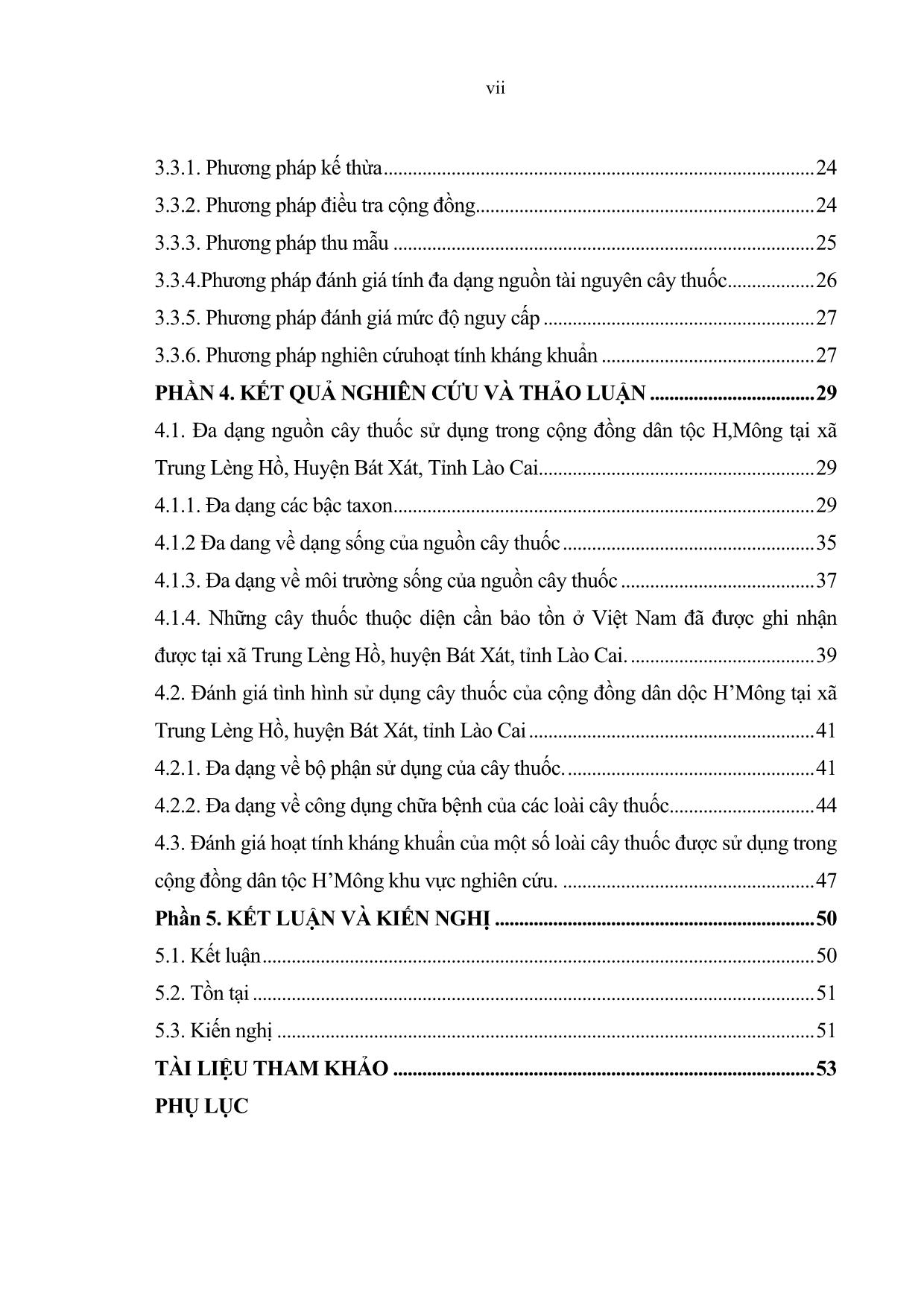 Khóa luận Nghiên cứu tri thức bản địa sử dụng cây thuốc của đồng bào dân tộc H’ Mông tại xã Trung Lèng Hồ, Huyện Bát Xát, Tỉnh Lào Cai trang 9