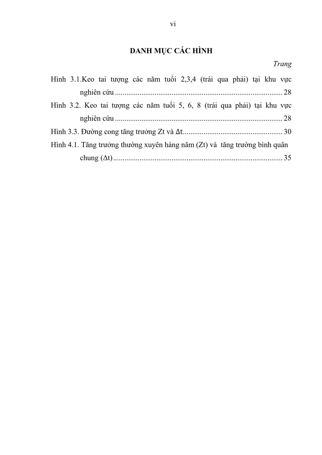 Báo cáo Nghiên cứu tuổi thành thục số lượng và thành thục kinh tế của rừng trồng keo tai tượng tại xã Phúc Trìu, Thái nguyên trang 8