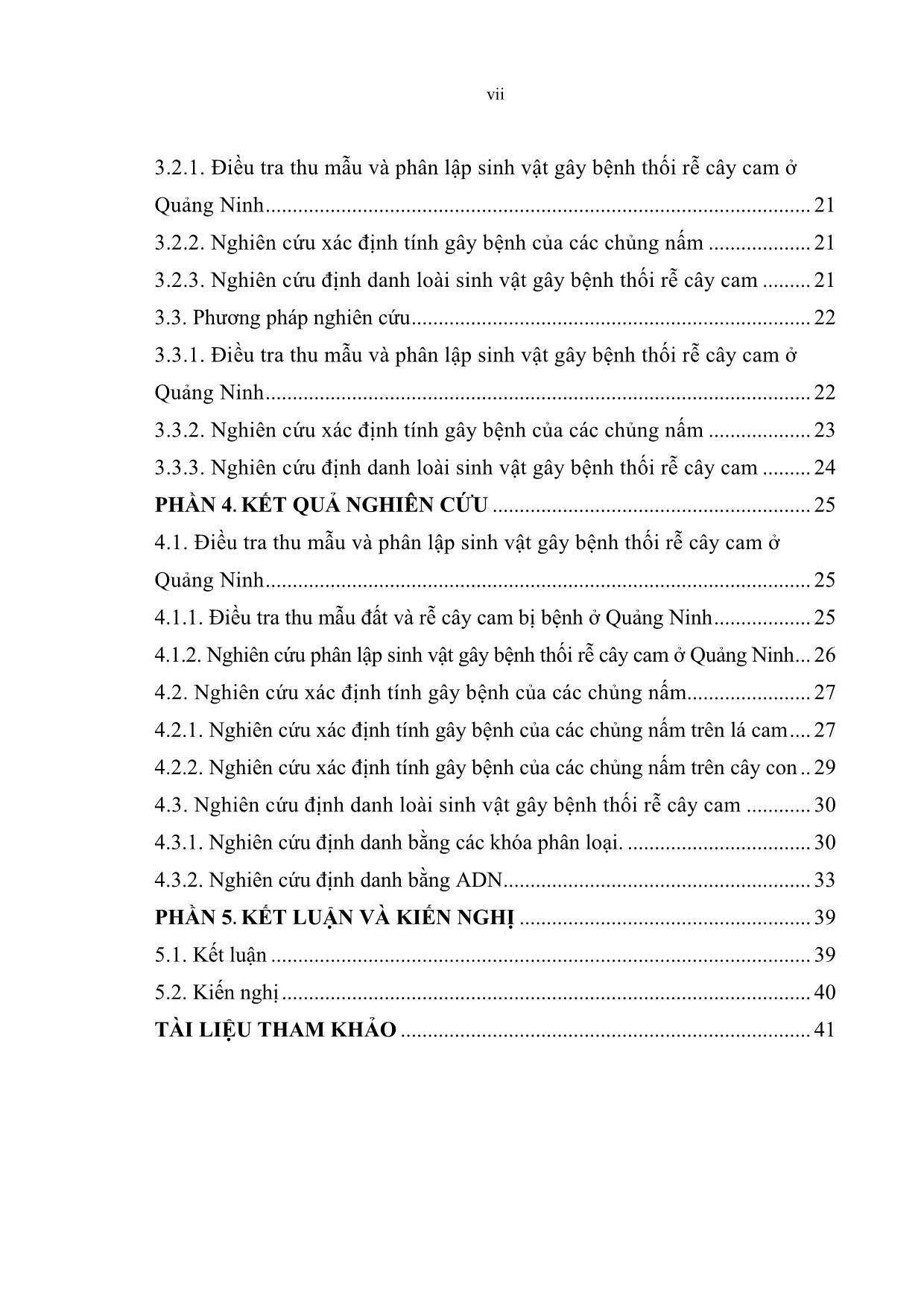 Khóa luận Nghiên cứu xác định nguyên nhân gây bệnh thối rễ cây cam canh, cây cam V2 tại tỉnh Quảng Ninh trang 9