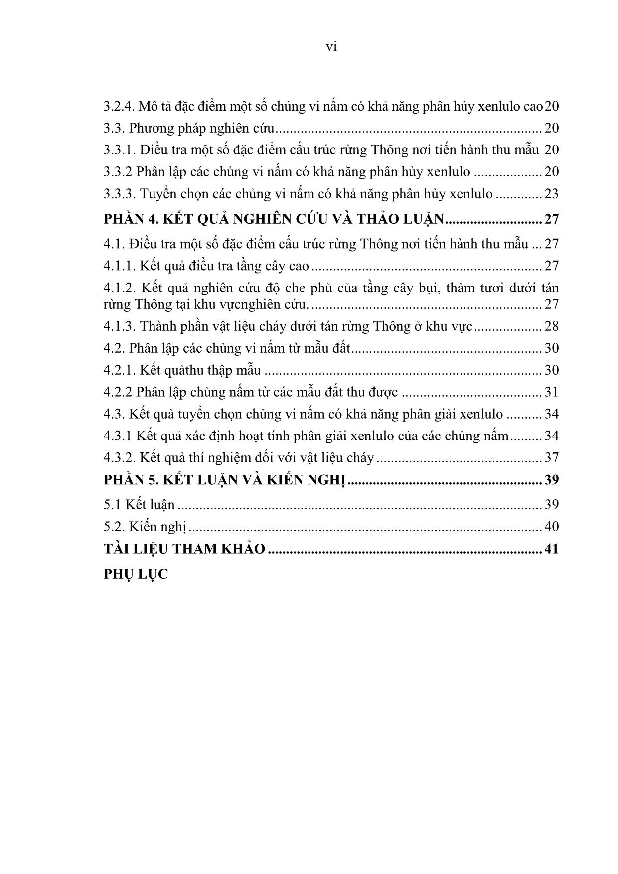 Khóa luận Phân lập, tuyển chọn vi nấm phân hủy xenlulo dưới tán rừng Thông tại Đại Lải Vĩnh Phúc trang 8