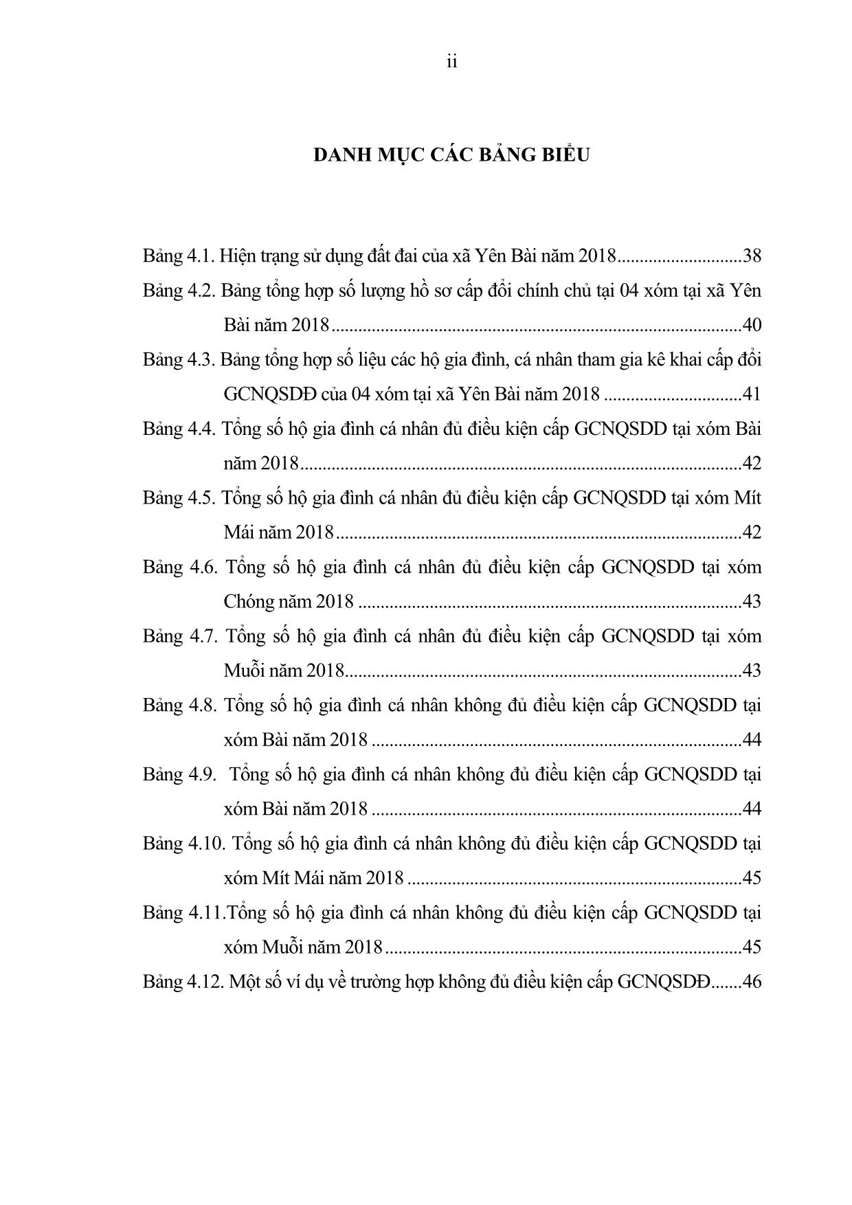 Khóa luận Thực hiện cấp đổi giấy chứng nhận quyền sử dụng đất tại xã Yên Bài, huyện Ba Vì, thành phố Hà Nội năm 2018 trang 4