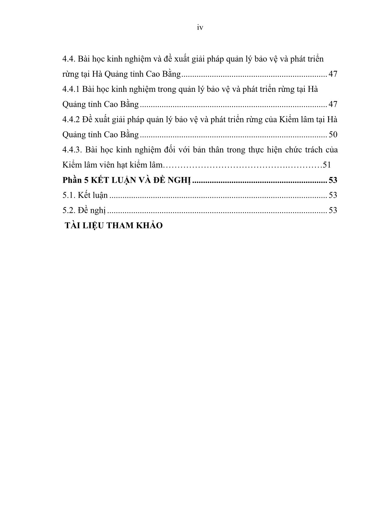 Khóa luận Thực hiện chức trách, nhiệm vụ một kiểm lâm viên tại hạt kiểm lâm huyện Hà Quảng tỉnh Cao Bằng trang 6