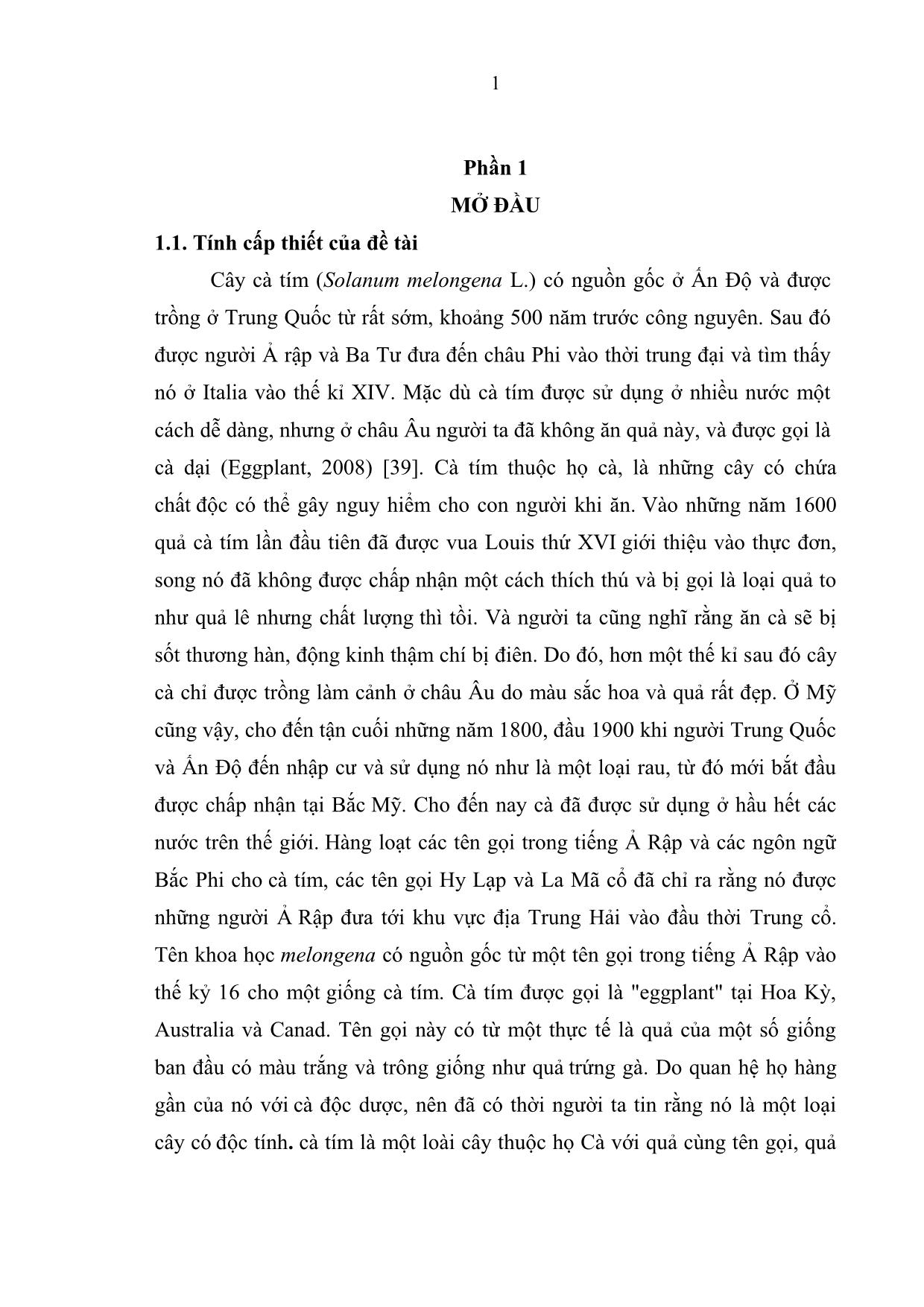 Khóa luận Tìm hiểu quy trình sản xuất Cà tím tại trang trại số 31-32, Moshav Tsofar vùng Arava, Israel trang 9