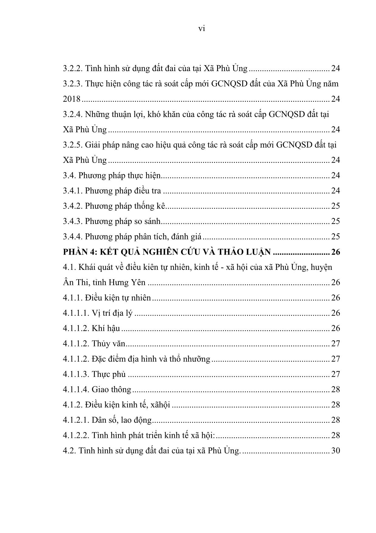 Khóa luận Rà soát hoàn thiện hồ sơ địa chính phục vụ công tác cấp Giấy chứng nhận quyền sử dụng đất tại xã Phù Ủng, huyện Ân Thi, tỉnh Hưng Yên năm 2018 trang 8