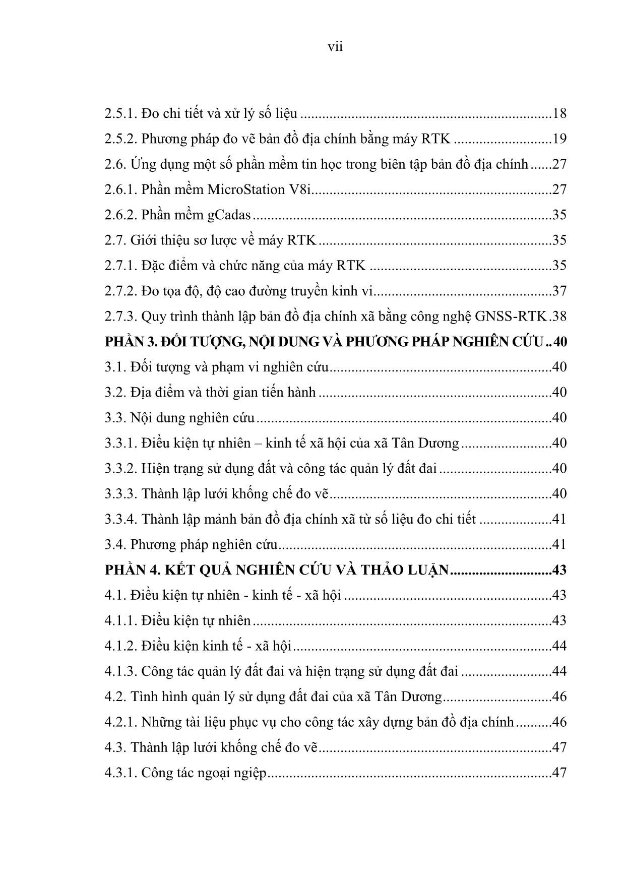 Khóa luận Ứng dụng công nghệ tin học và phương pháp đo RTK thực hiện công tác chỉnh lý bản đồ địa chính tờ số 48 tỷ lệ 1:1000 xã Tân Dương - Huyện Bảo Yên – Tỉnh Lào Cai trang 9