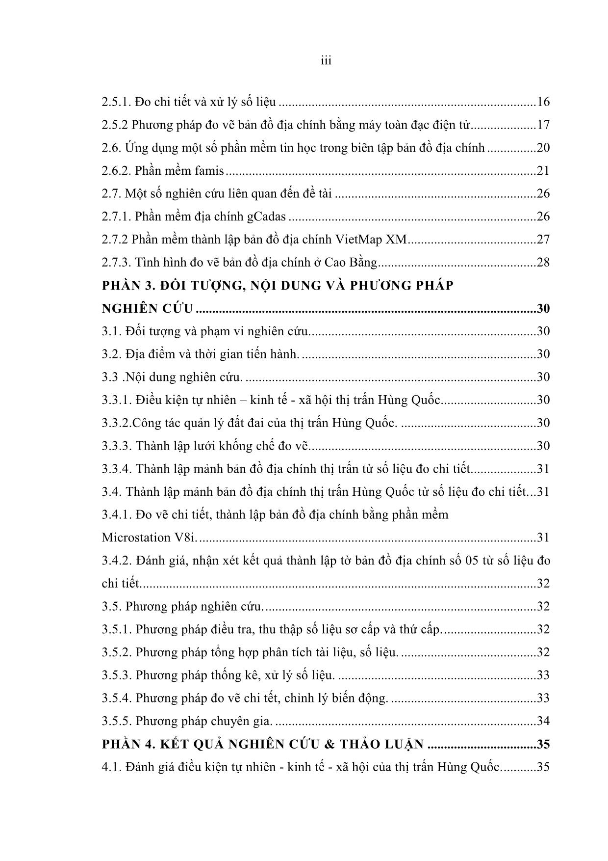 Khóa luận Ứng dụng công nghệ tin học và phương pháp máy toàn đạc điện tử thực hiện công tác thành lập bản đồ địa chính tờ số 10 tỷ lệ 1:1000 Thị Trấn Hùng Quốc, Huyện Trà Lĩnh, Tỉnh Cao Bằng năm 2020 trang 5