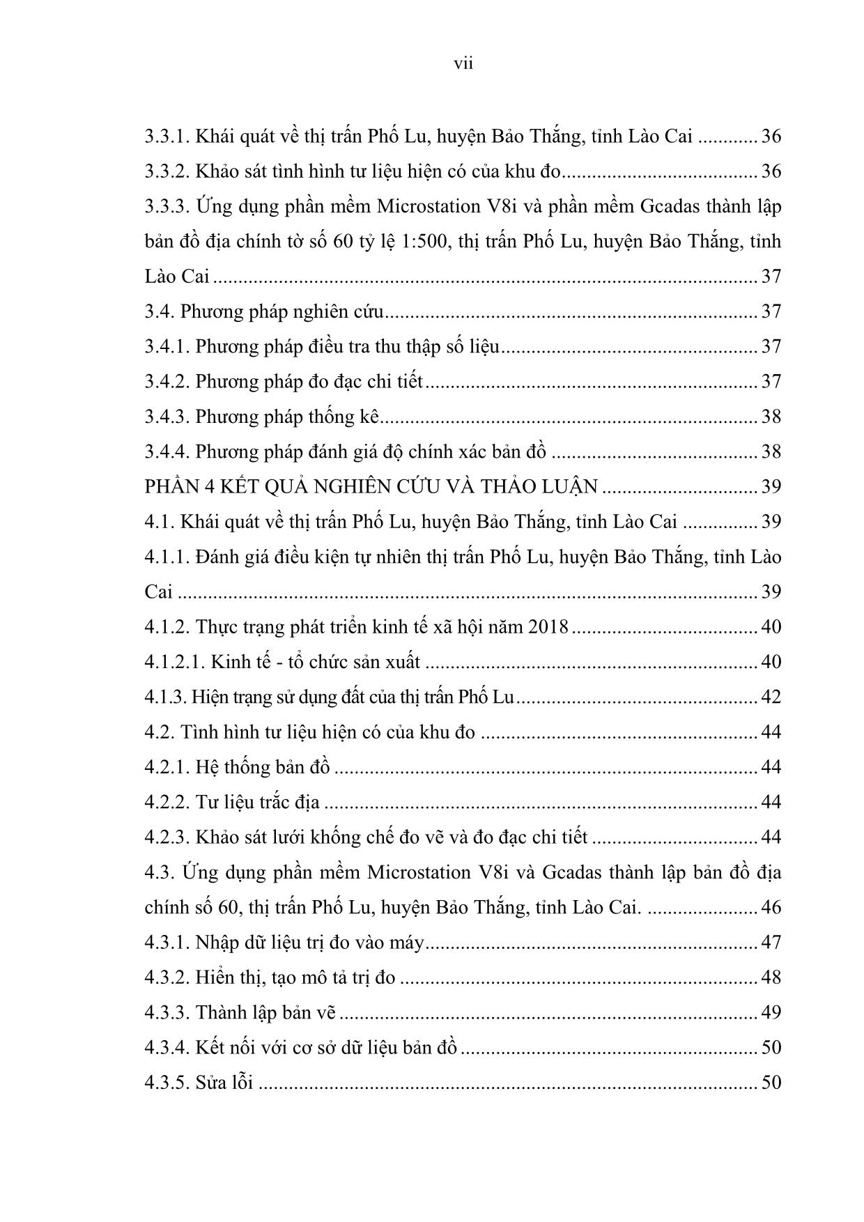 Khóa luận Ứng dụng phần mềm Microstation V8i và Gcadas thành lập bản đồ địa chính tờ số 60 tỷ lệ 1:500, thị trấn Phố Lu, huyện Bảo Thắng, tỉnh Lào Cai trang 9