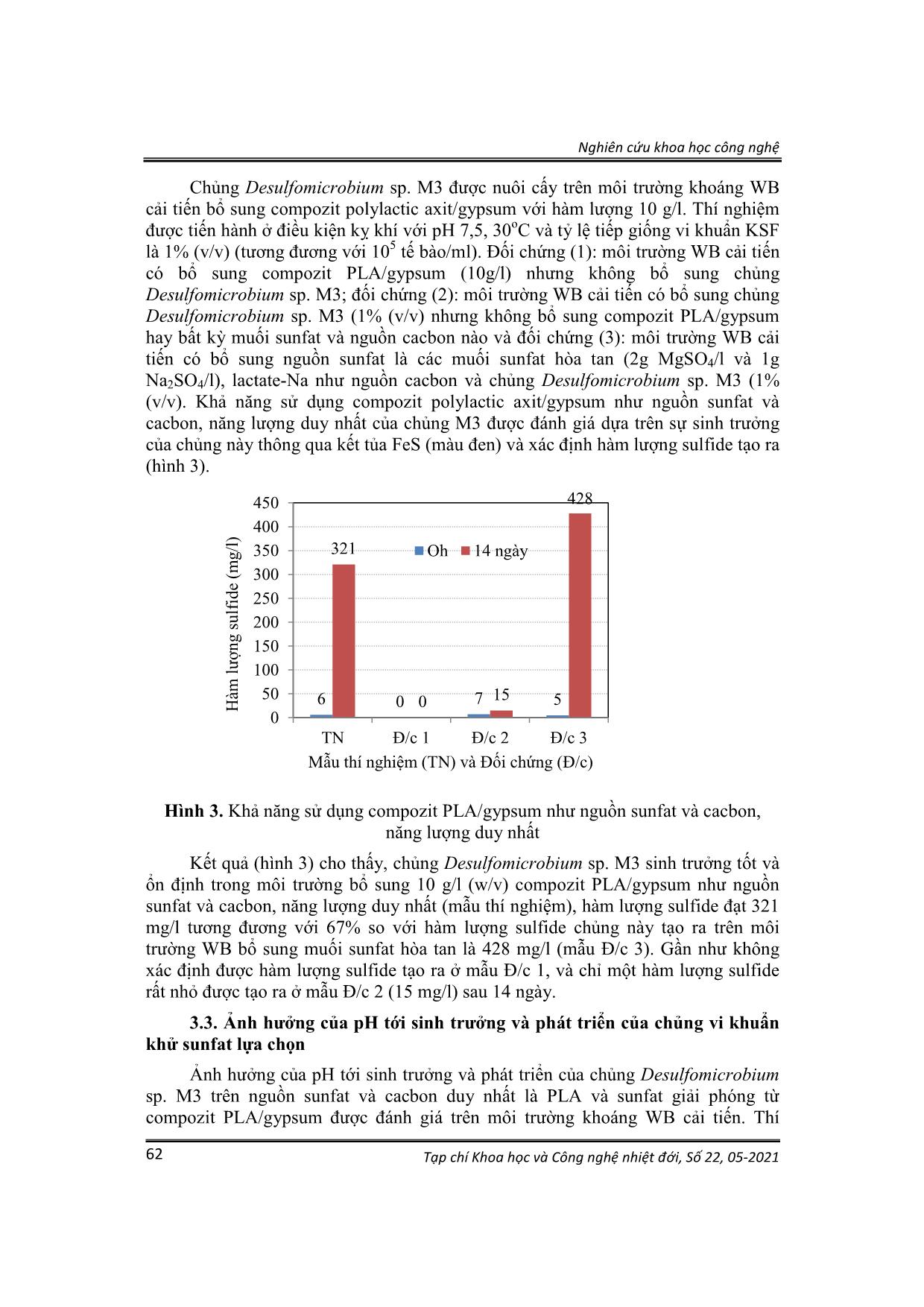 Nghiên cứu khả năng phân hủy vật liệu compozit axit polylactic/gypsum phế thải của chủng vi khuẩn khử sunfat biển trang 6