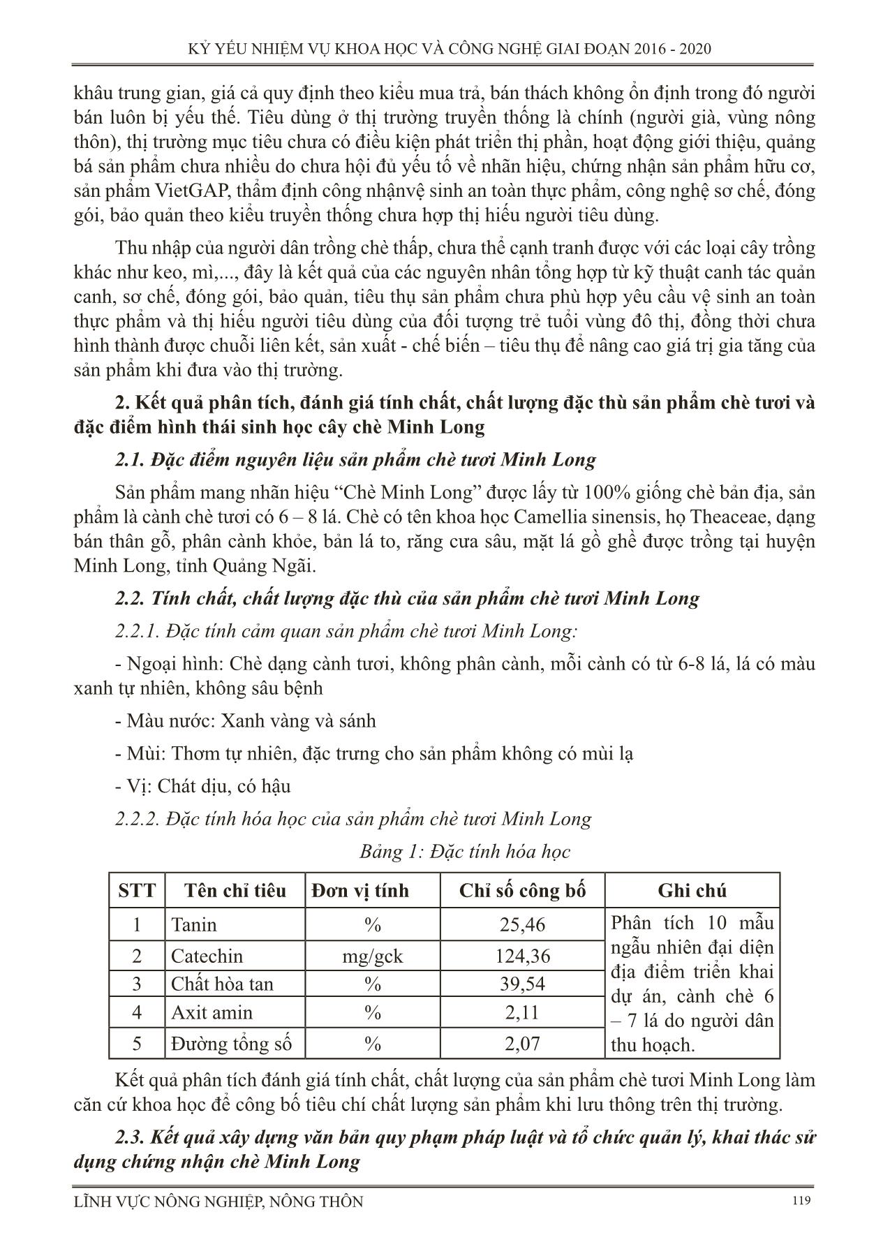 Quản lý và phát triển nhãn hiệu chứng nhận chè Minh Long trang 2