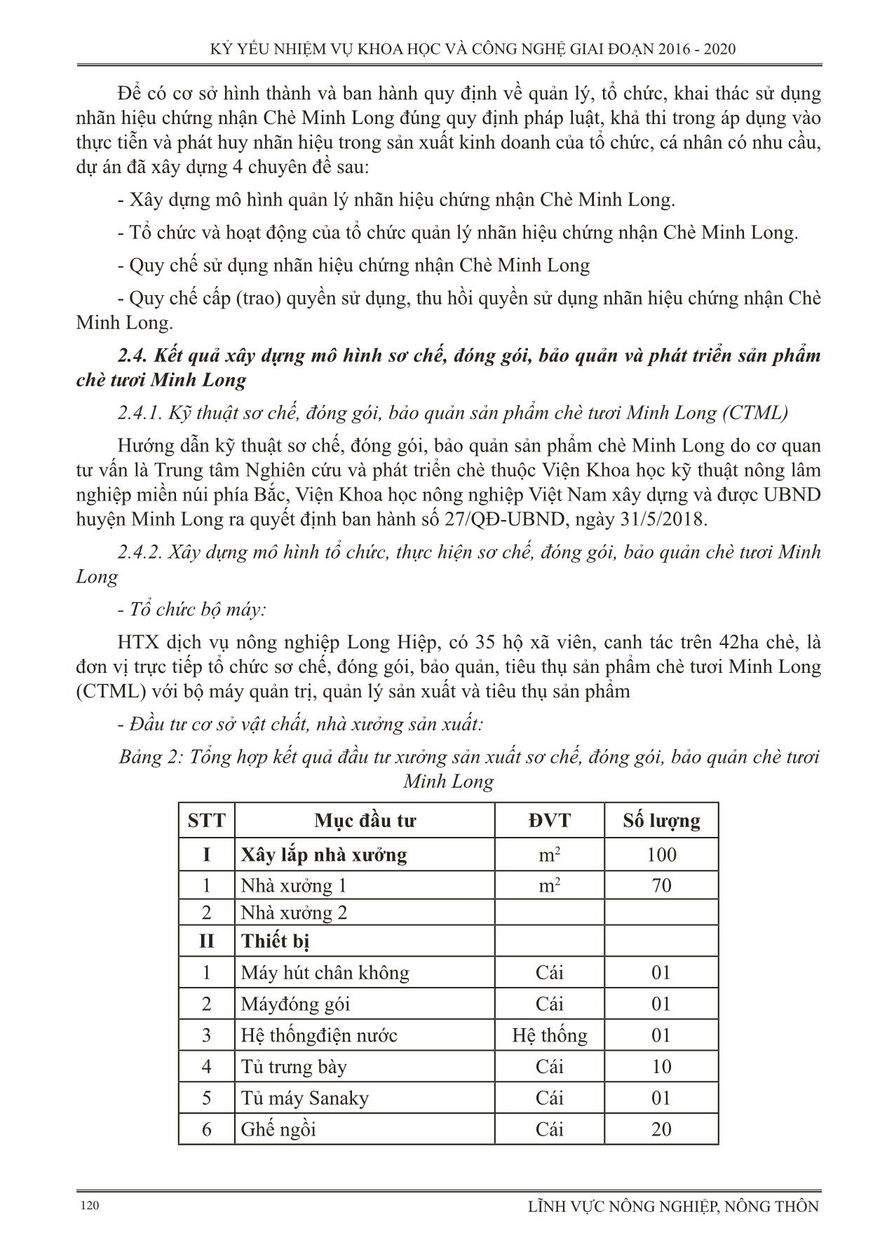 Quản lý và phát triển nhãn hiệu chứng nhận chè Minh Long trang 3