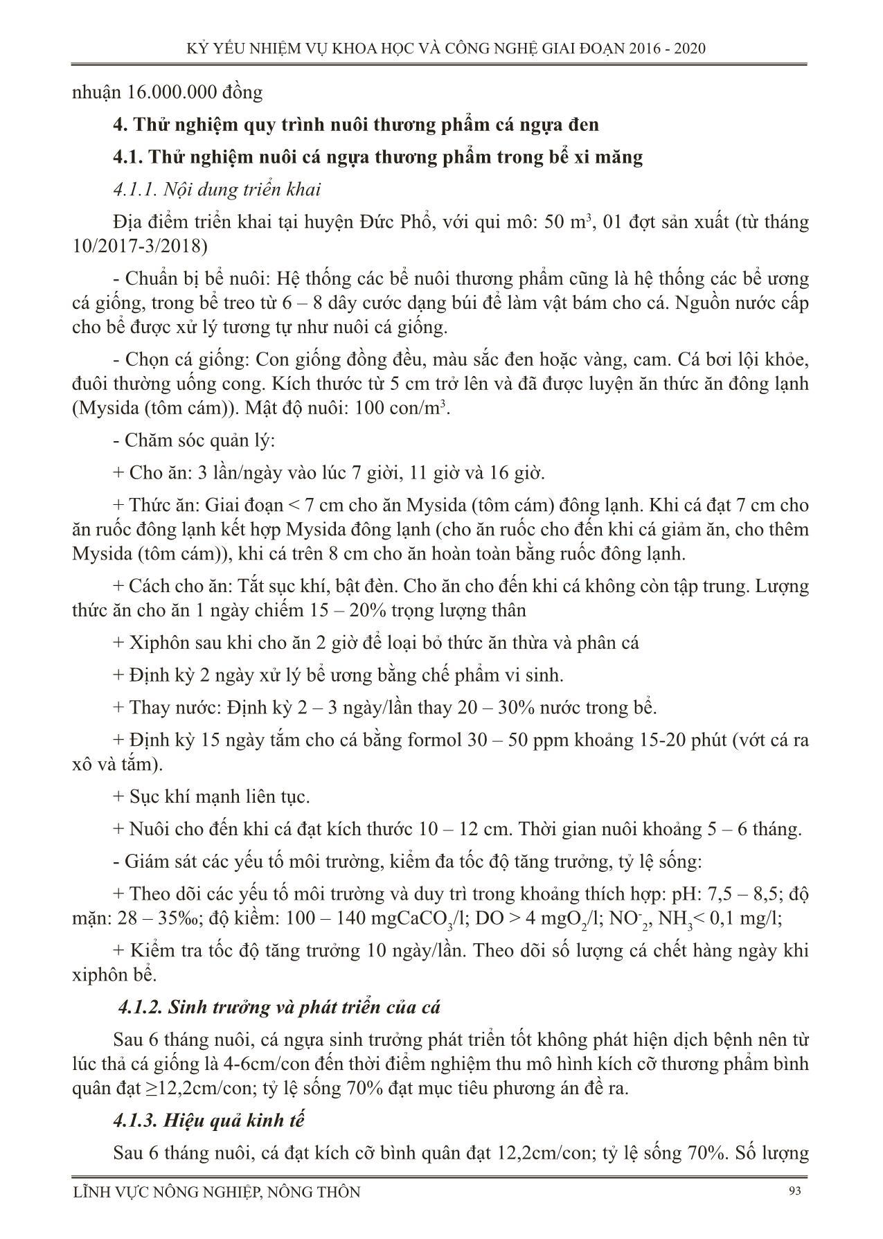 Thử nghiệm công nghệ sản xuất giống và nuôi thương phẩm cá ngựa đen (Hippocampus kudableeker, 1852) tại Quảng Ngãi trang 4