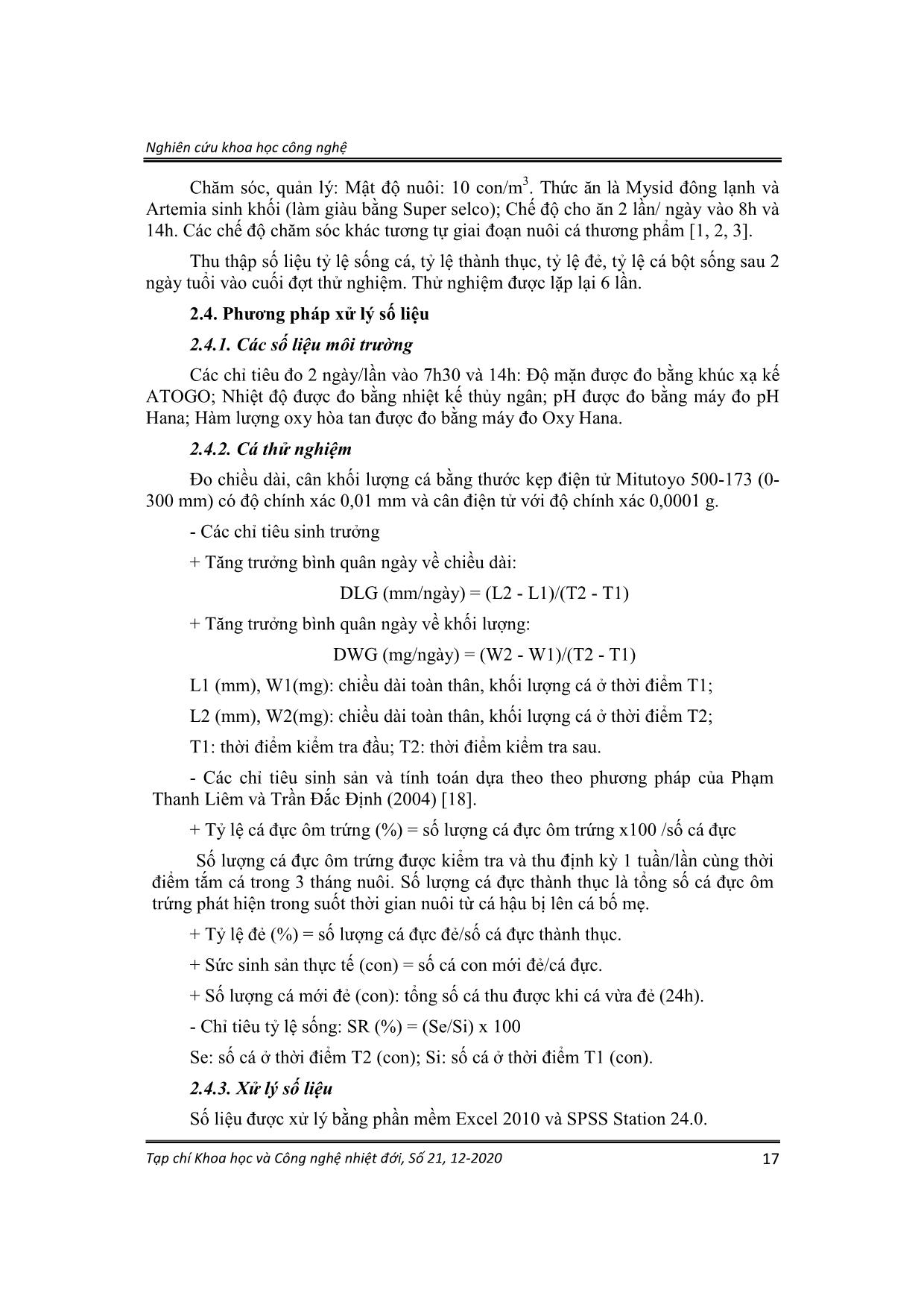 Thử nghiệm nuôi cá ngựa đen (Hippocampus kuda Bleeker, 1852) bố mẹ thế hệ thứ I tại Khánh Hòa trang 3