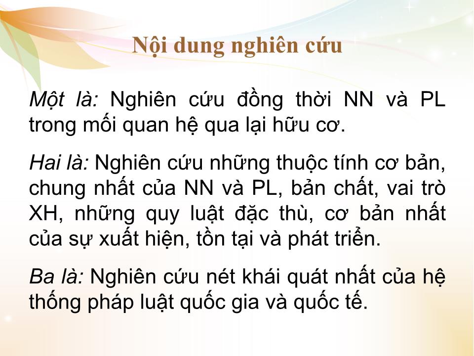 Bài giảng Nhà nước và pháp luật đại cương - Chương 1: Khái quát môn học nhà nước và pháp luật đại cương trang 7