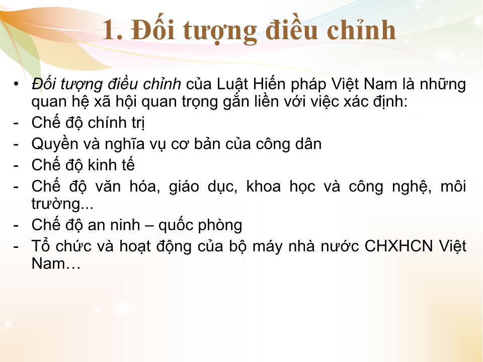 Bài giảng Nhà nước và pháp luật đại cương - Chương 4: Những vấn đề cơ bản về các ngành luật trong hệ thống pháp luật Việt Nam - Phần 1: Luật hiến pháp Việt Nam trang 6