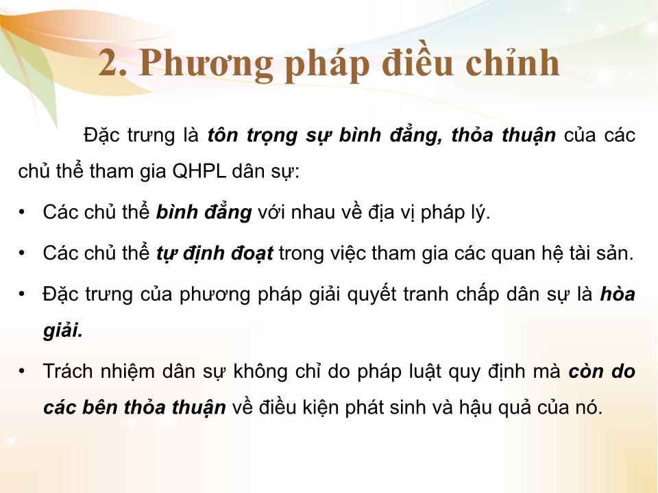 Bài giảng Nhà nước và pháp luật đại cương - Chương 4: Những vấn đề cơ bản về các ngành luật trong hệ thống pháp luật Việt Nam - Phần 3: Luật dân sự Việt Nam trang 7