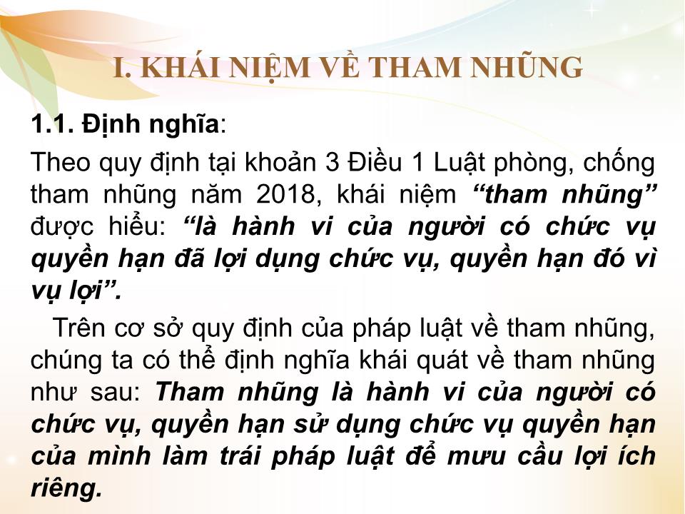 Bài giảng Nhà nước và pháp luật đại cương - Chương 5: Pháp luật về phòng chống tham nhũng trang 4