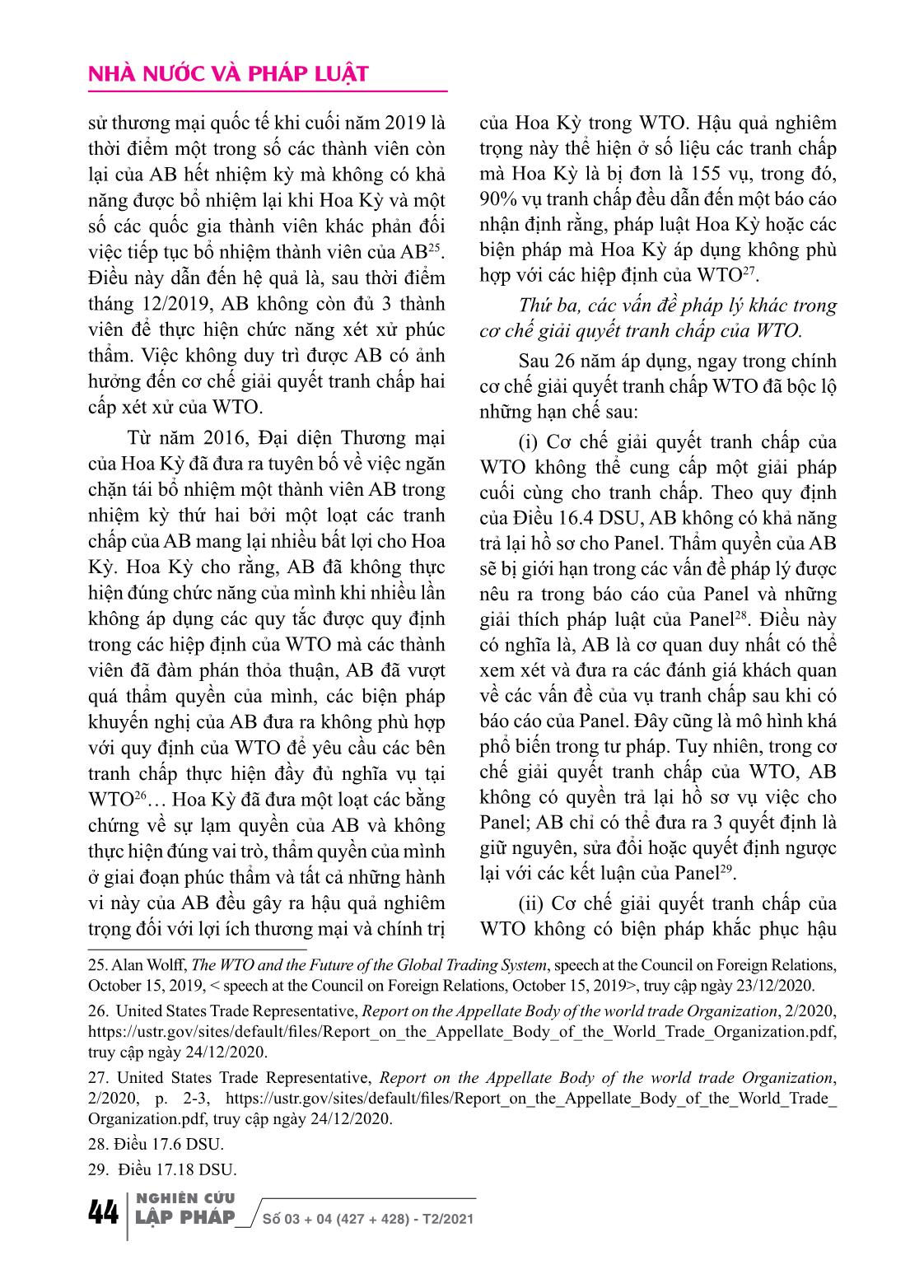 Cơ chế giải quyết tranh chấp thương mại quốc tế của WTO và thực tiễn áp dụng tại Việt Nam sau 26 năm phát triển trang 6