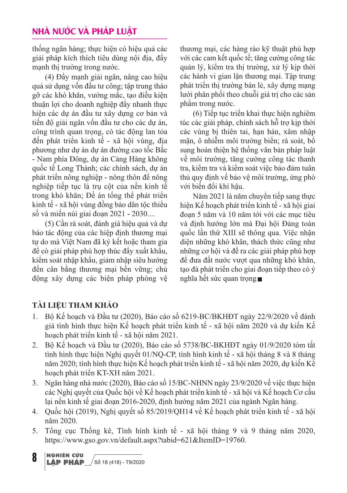Kinh tế Việt Nam năm 2020: Đồng lòng vượt qua khó khăn trong bối cảnh tác động của đại dịch Covid-19 trang 6
