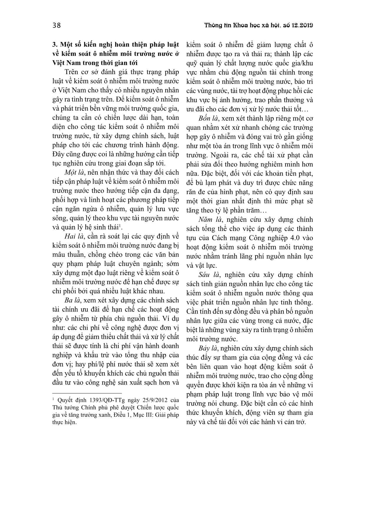 Pháp luật về kiểm soát ô nhiễm môi trường nước ở Việt Nam: Thực trạng và kiến nghị hoàn thiện trang 6