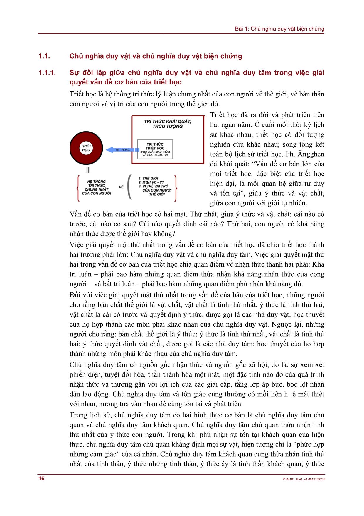 Bài giảng Những nguyên lý cơ bản của chủ nghĩa Mác-Lênin - Bài 1: Chủ nghĩa duy vật biện chứng (Bản đẹp) trang 2