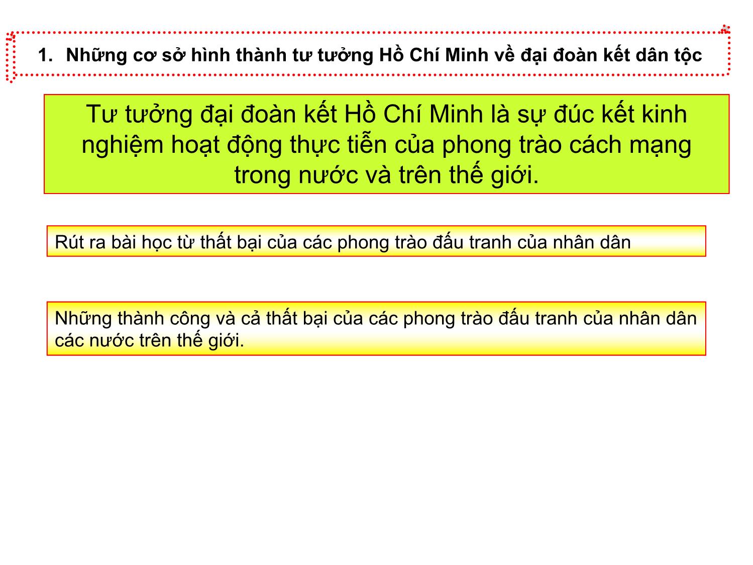 Bài giảng Tư tưởng Hồ Chí Minh - Chương 5: Tư tưởng Hồ Chí Minh về đại đoàn kết dân tộc, kết hợp sức mạnh dân tộc và sức mạnh thời đại - Lê Thị Ngọc Hoa trang 10