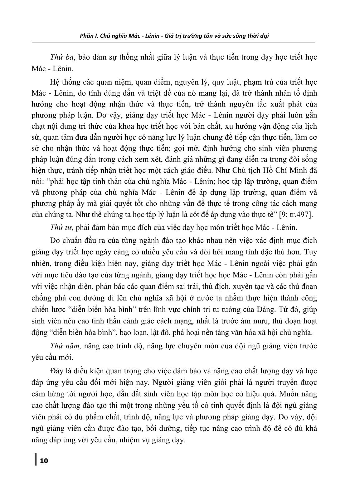 Bản chất khoa học, cách mạng của triết học Mác và vấn đề giảng dạy triết học Mác - Lênin trong trường đại học hiện nay trang 9
