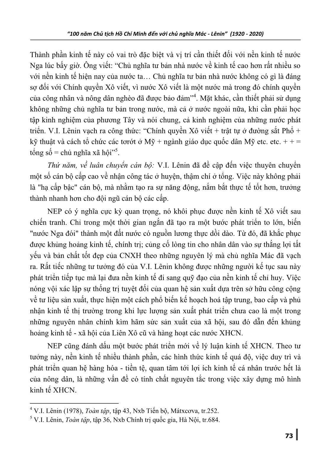Chính sách kinh tế mới của V.I. Lênin - Lý luận và thực tiễn trong nền kinh tế thị trường định hướng xã hội chủ nghĩa ở Việt Nam hiện nay trang 4