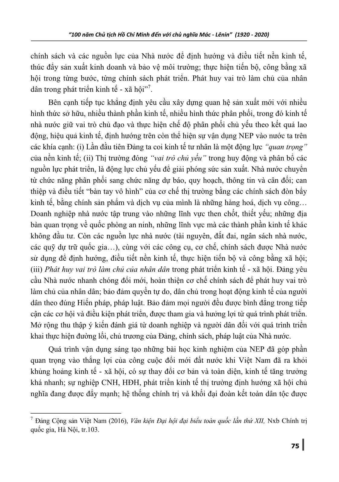 Chính sách kinh tế mới của V.I. Lênin - Lý luận và thực tiễn trong nền kinh tế thị trường định hướng xã hội chủ nghĩa ở Việt Nam hiện nay trang 6