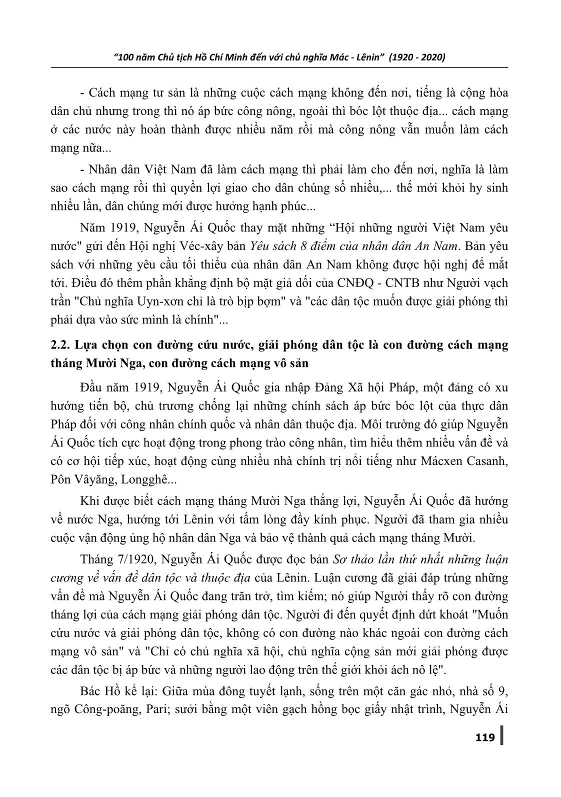 Nguyễn Ái Quốc lựa chọn chủ nghĩa Mác-Lênin để xác lập hệ tư tưởng mới cho dân tộc trang 3