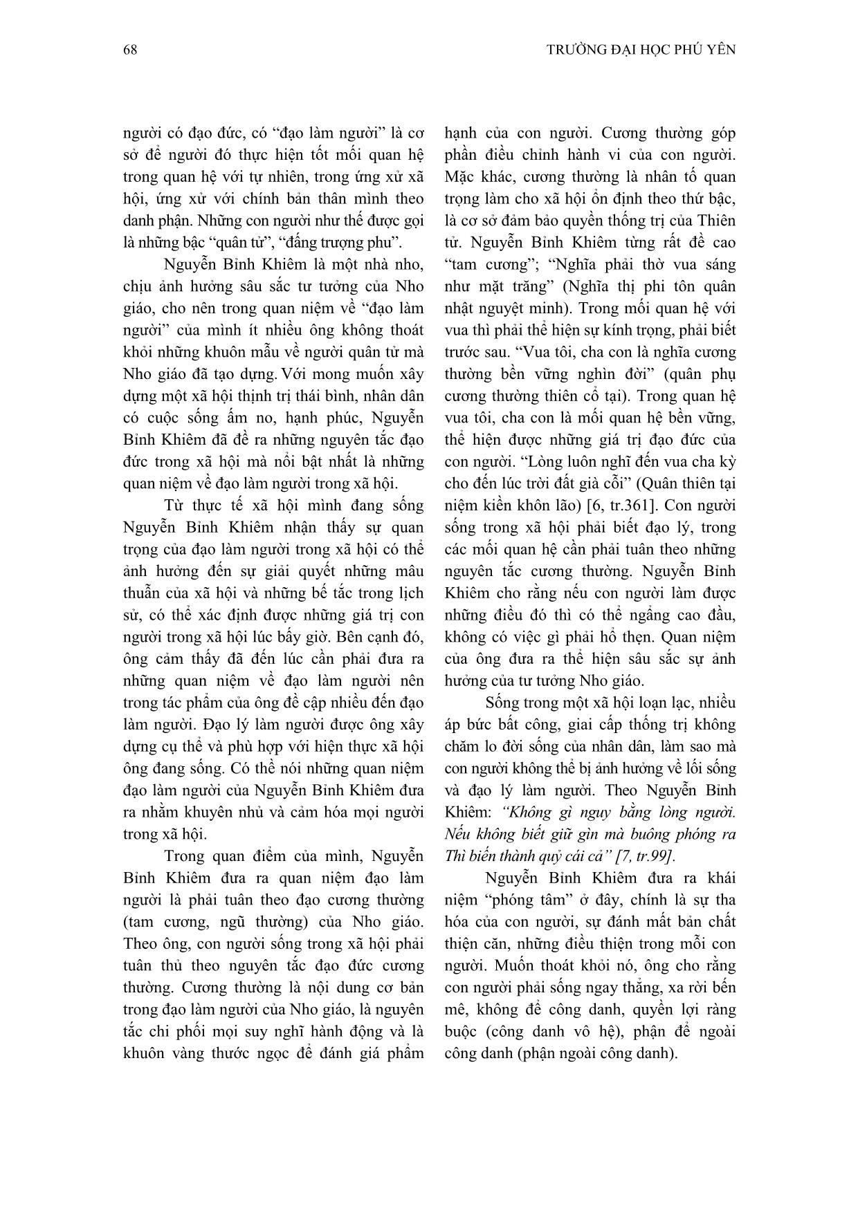 Nội dung và ý nghĩa quan điểm về đạo làm người của Nguyễn Bỉnh Khiêm trang 3