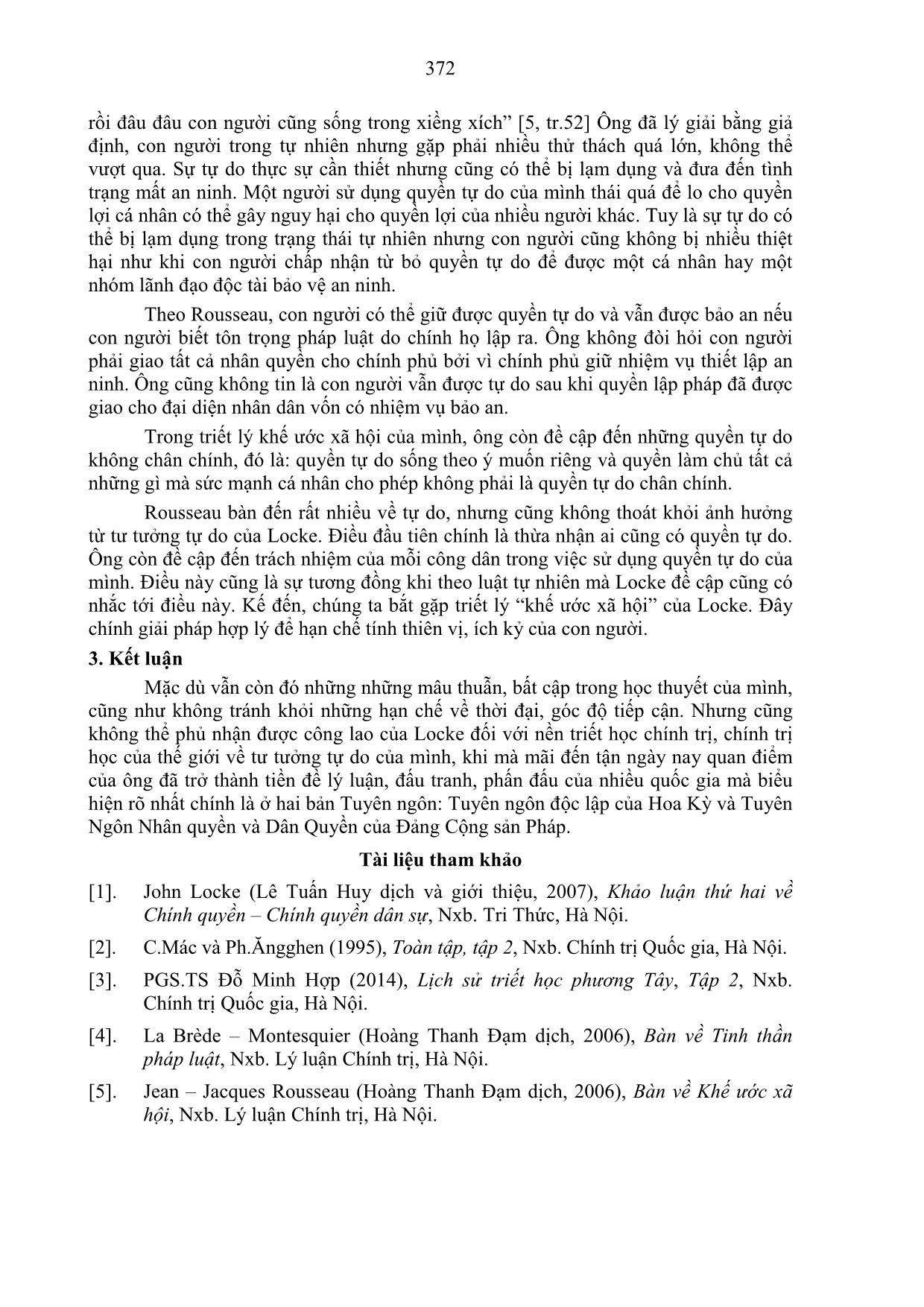 Quan niệm của John Locke về tự do trong tác phẩm Khảo luận thứ hai về chính quyền trang 6