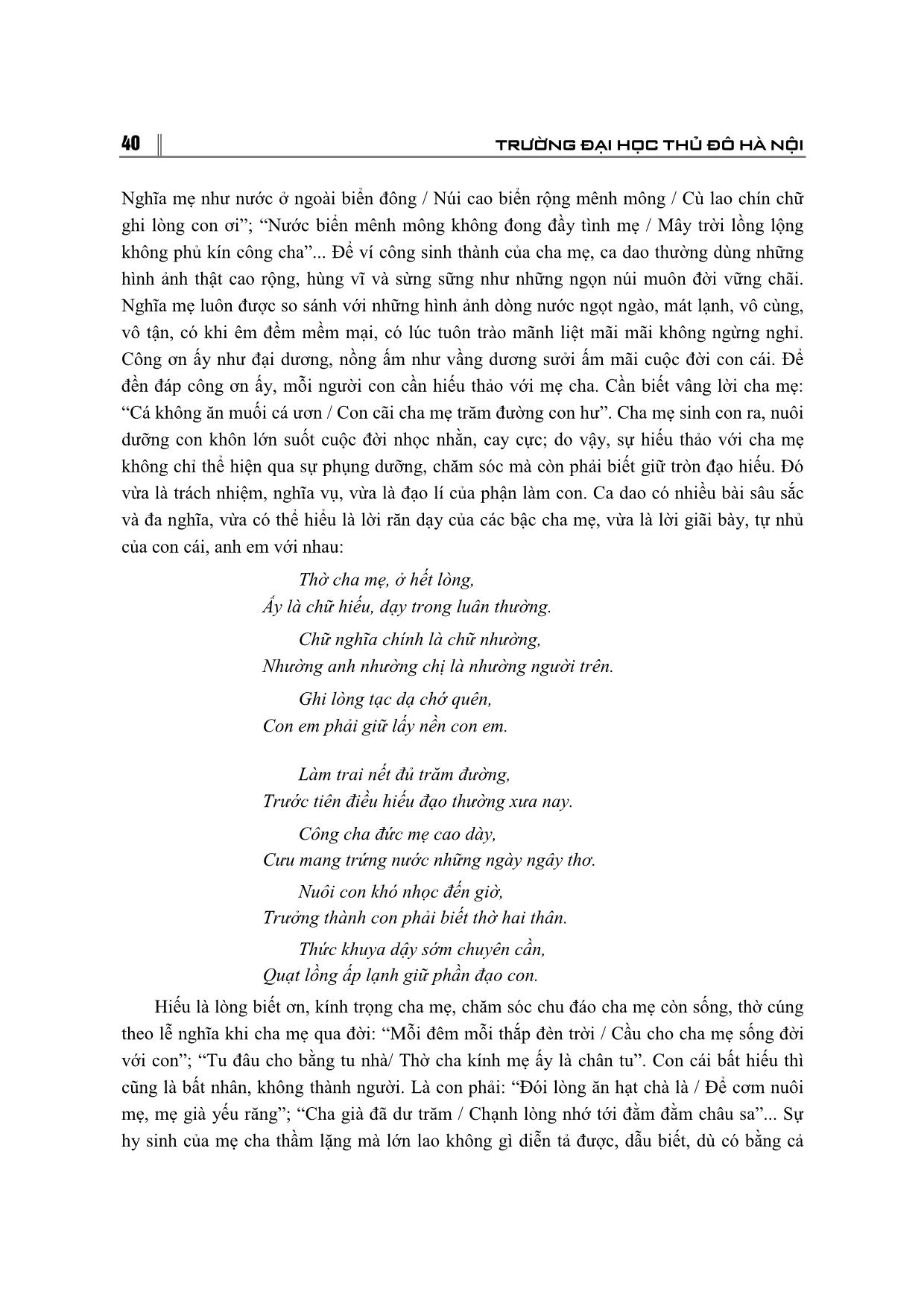 Triết lí nhân sinh qua quan hệ cha mẹ - con cái và ngược lại trong ca dao Việt Nam trang 4