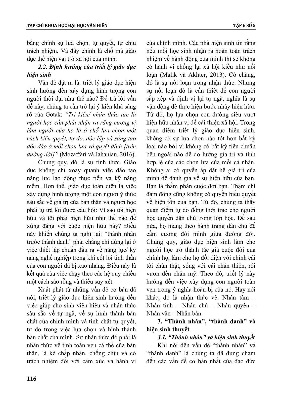 Triết lý giáo dục hiện sinh và quan niệm “Thành nhân trước thành danh” trang 5