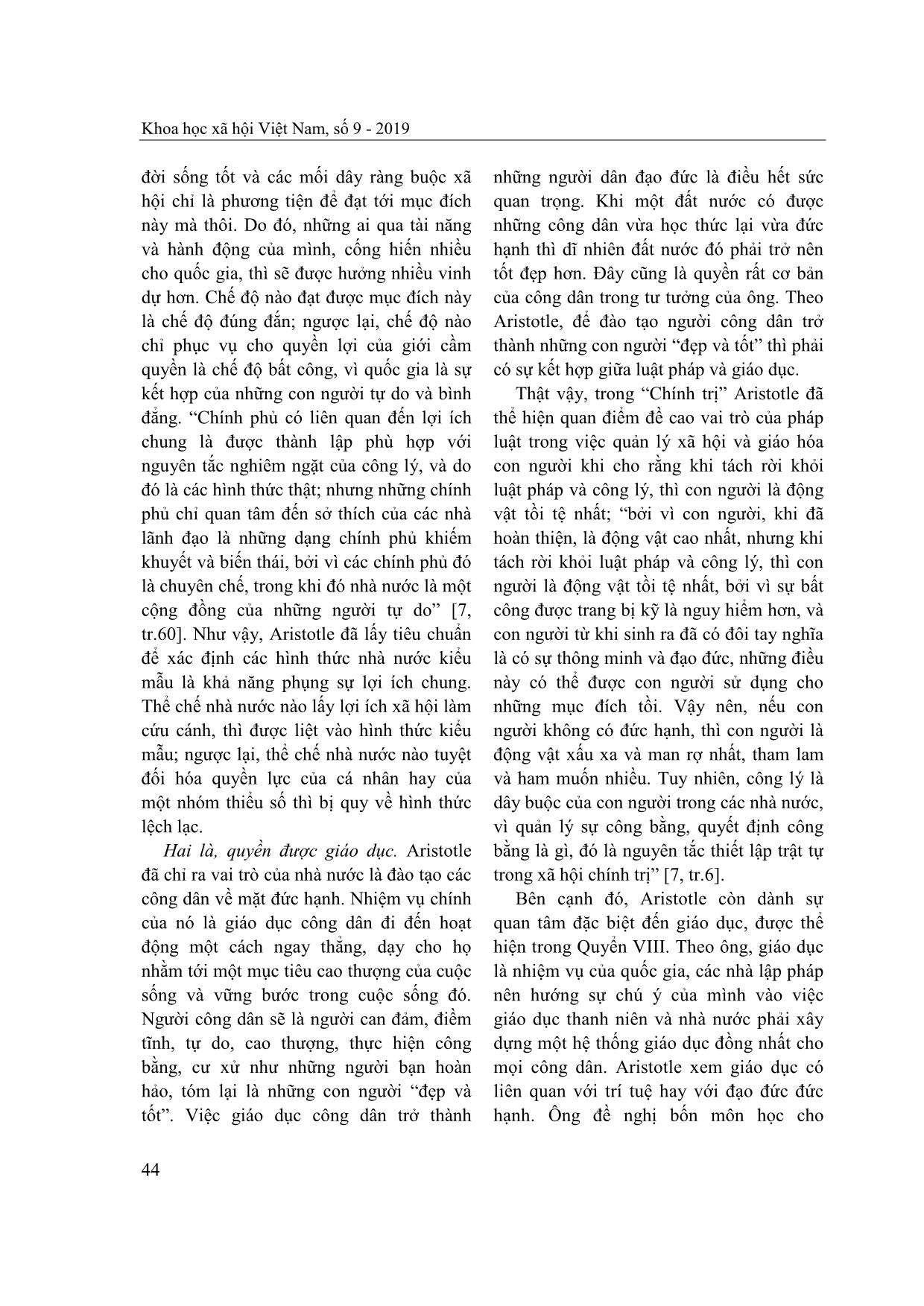 Tư tưởng nhân quyền của Aristotle trong tác phẩm “Chính trị” và ý nghĩa lịch sử trang 4