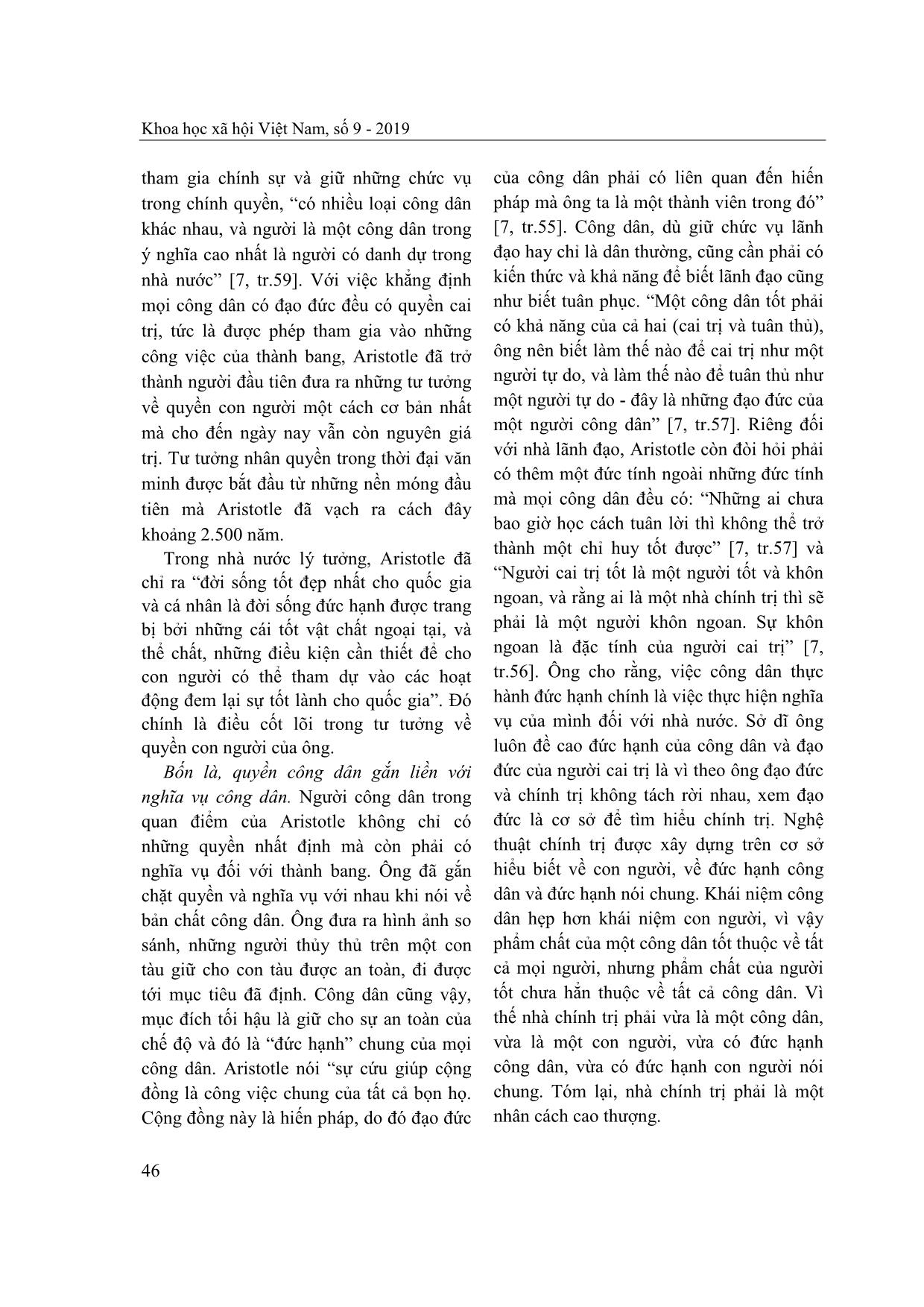 Tư tưởng nhân quyền của Aristotle trong tác phẩm “Chính trị” và ý nghĩa lịch sử trang 6