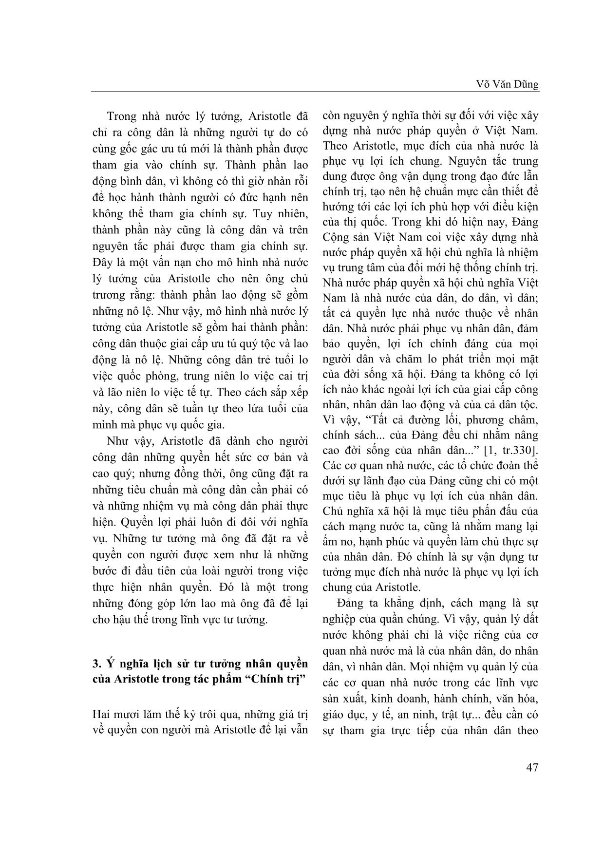 Tư tưởng nhân quyền của Aristotle trong tác phẩm “Chính trị” và ý nghĩa lịch sử trang 7