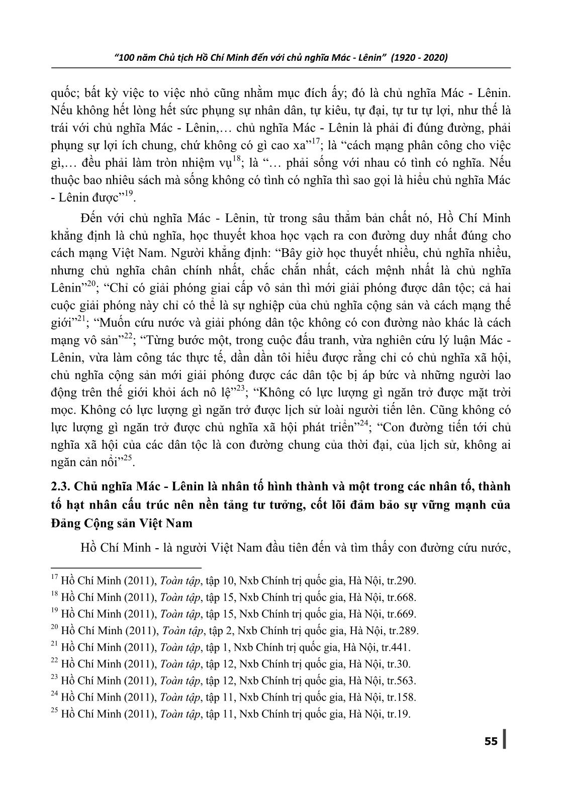 Vai trõ của chủ nghĩa Mác-Lênin với Việt Nam - Qua nhận định, đánh giá của Hồ Chí Minh trang 5