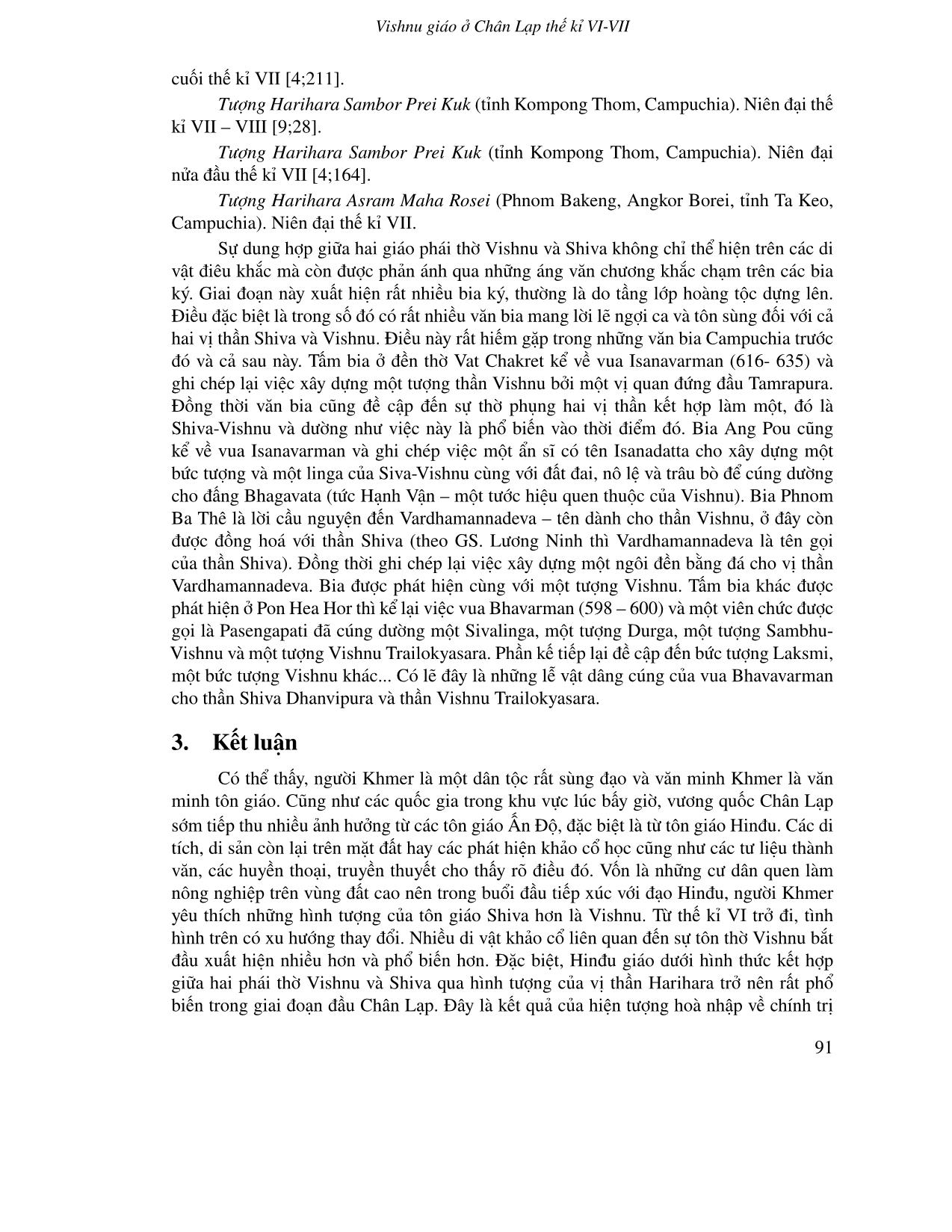Vishnu giáo ở Chân Lạp thế kỉ VI-VII trang 5