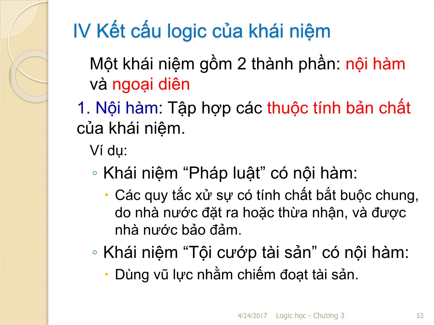 Bài giảng Logic học - Chương 3: Khái niệm trang 10